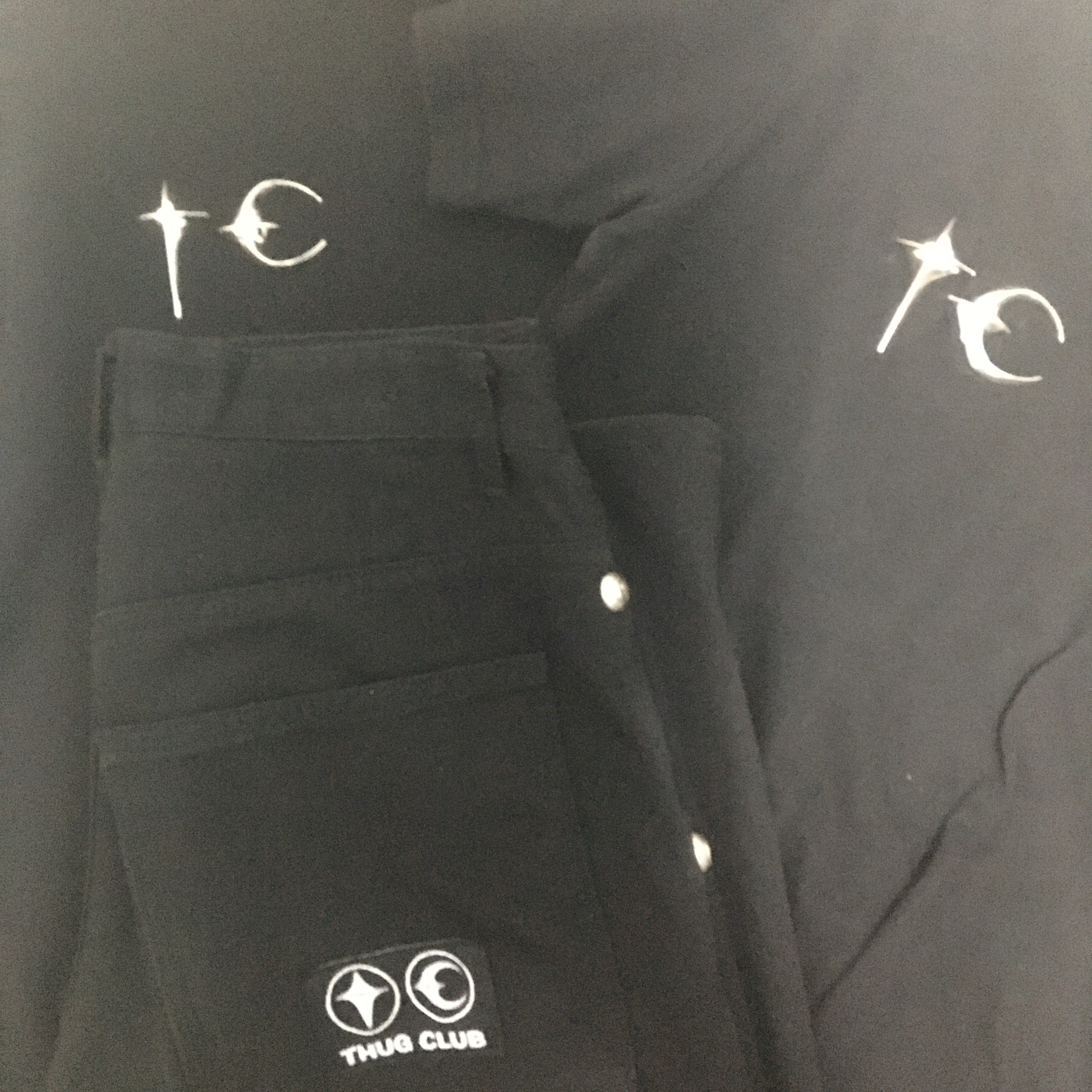 Thug Club Armor Hoodie Black, Thug Club Thug Pants (2) Black 착용 스타일