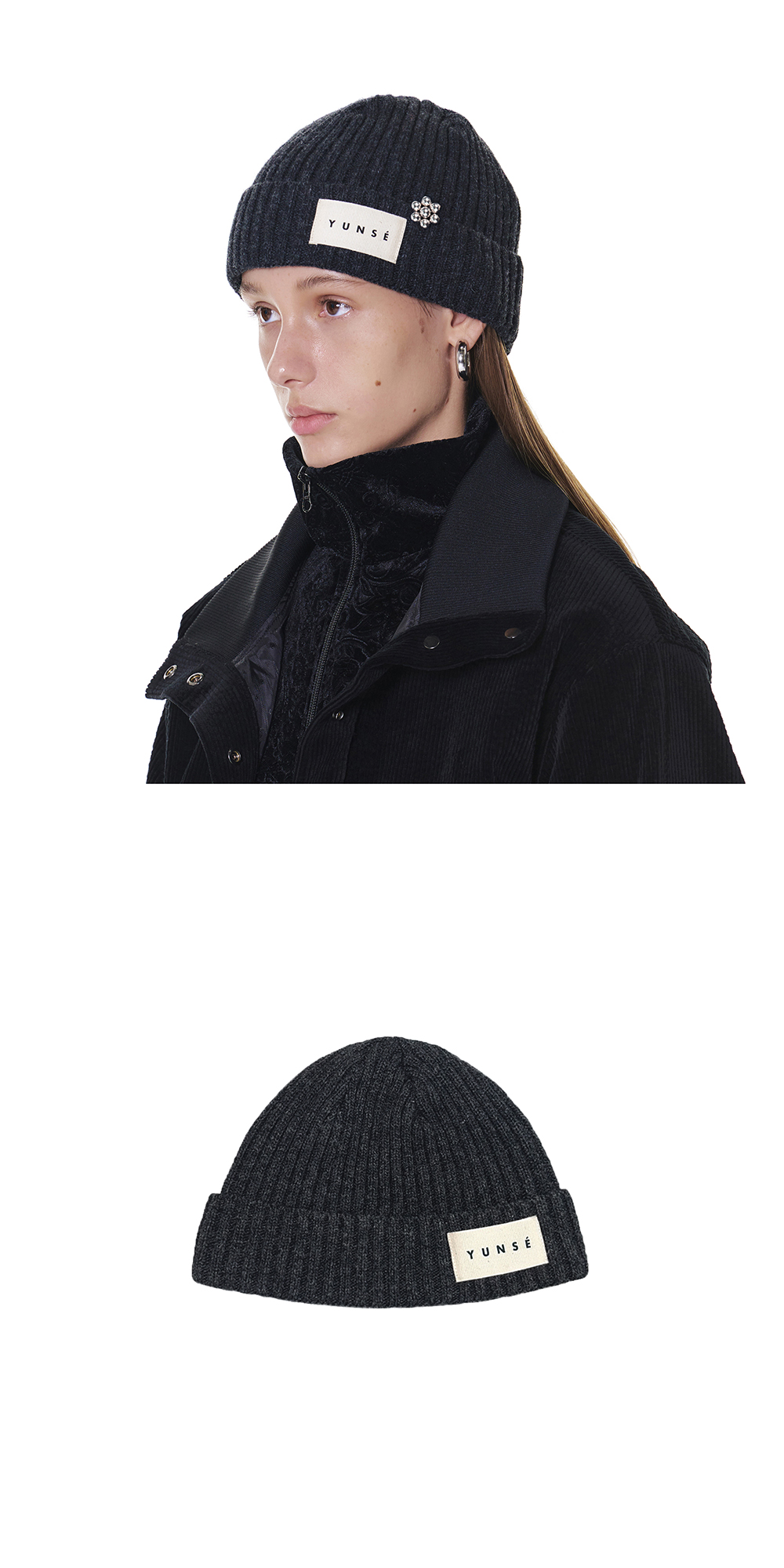 [메인스토리] 비니 다크 그레이 AW24MS128 main image 1