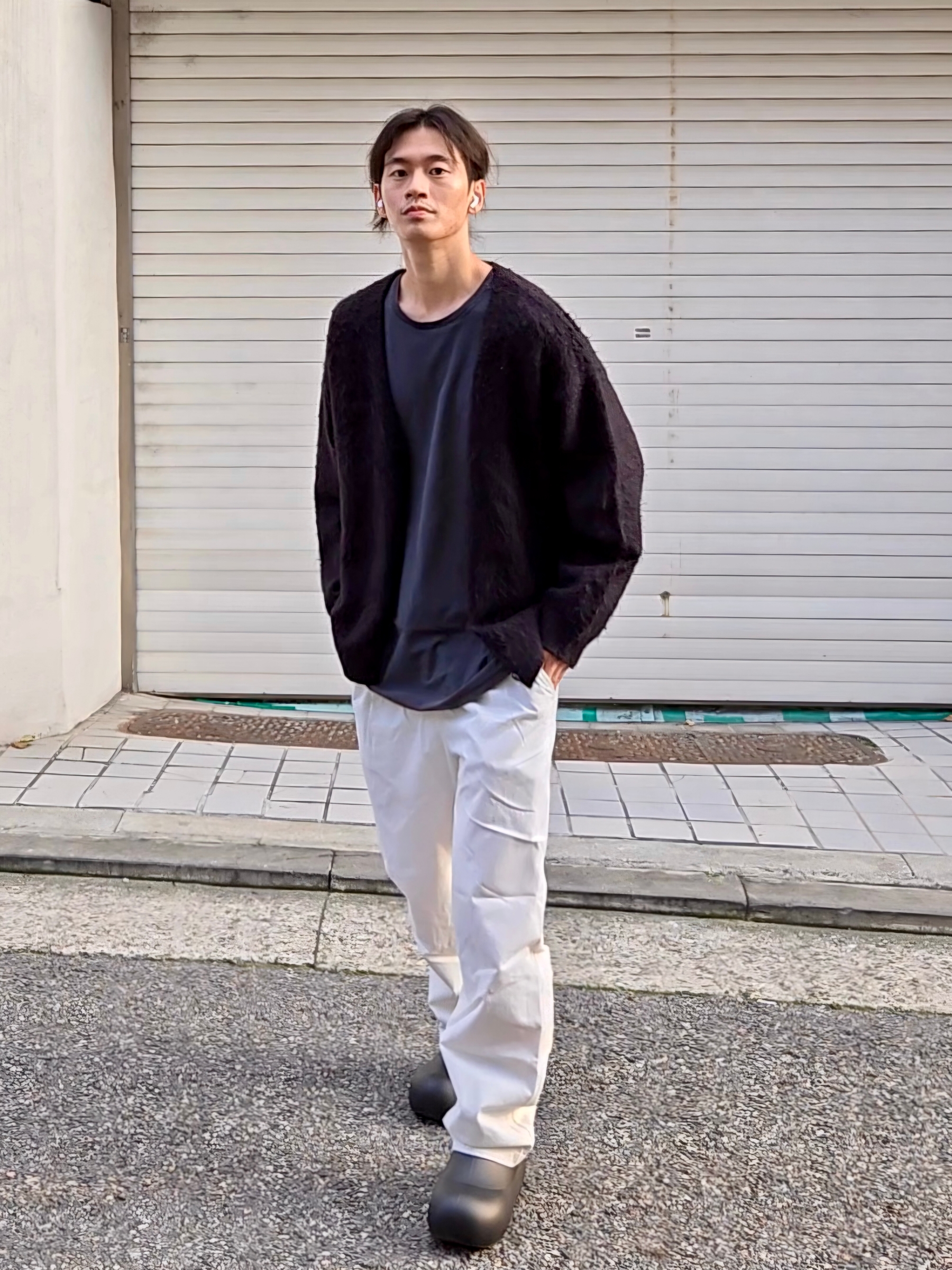 Stussy Stock Seoul LS T-Shirt Black 착용 스타일