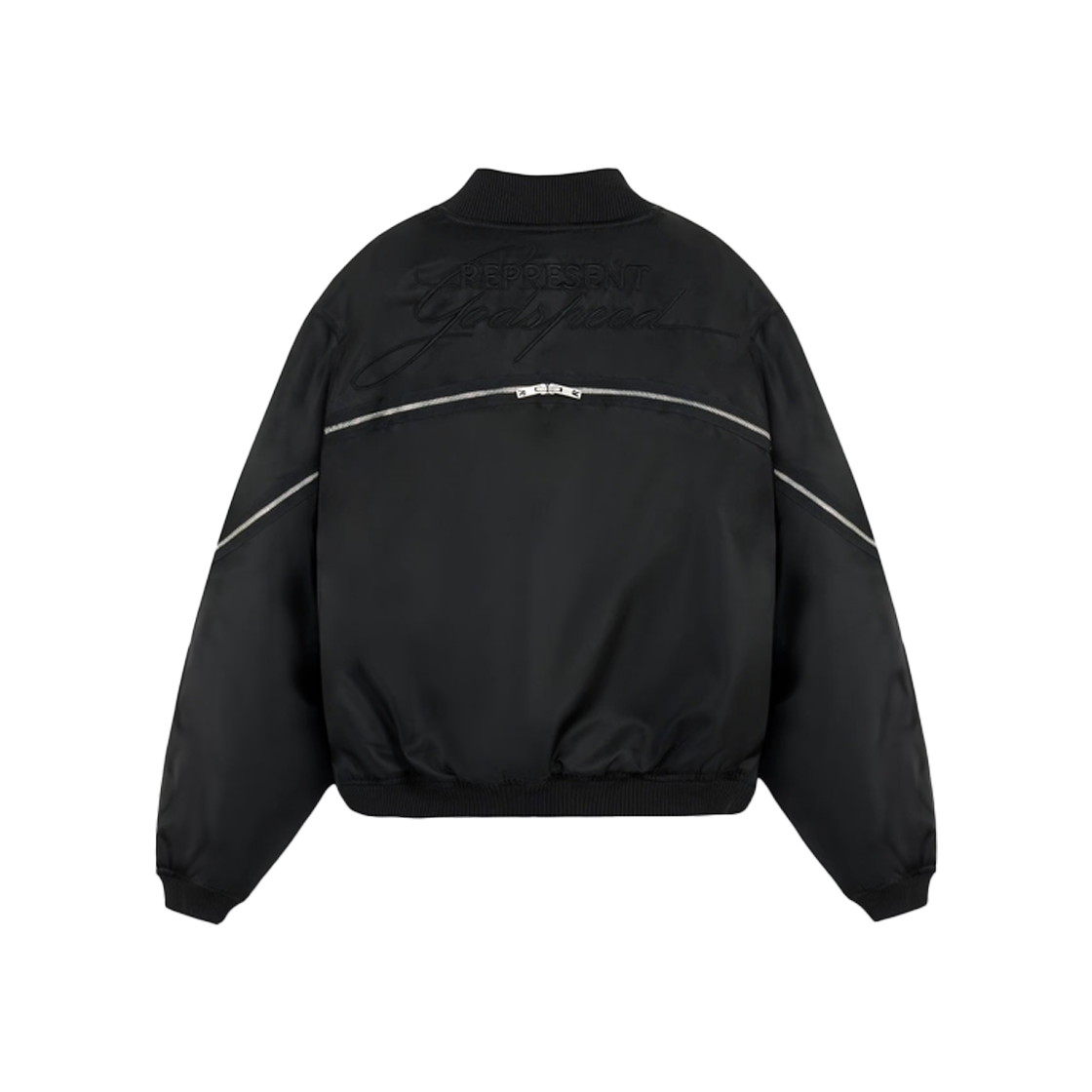 KM4COTBRP23BK Represent Zip Back Bomber Jacket Jet Black- 24FW