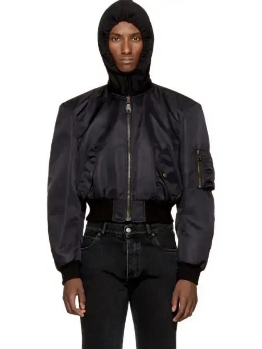 Balenciaga Bomber Dark Green, Nike x Martine Rose Shox MR4 Black 착용 스타일 - 6