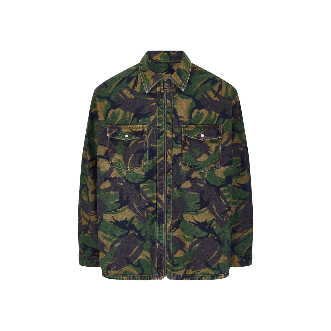 KM4DSHDMR07BL Martine Rose Reversible Camo Shirt Blue Camo - 24FW