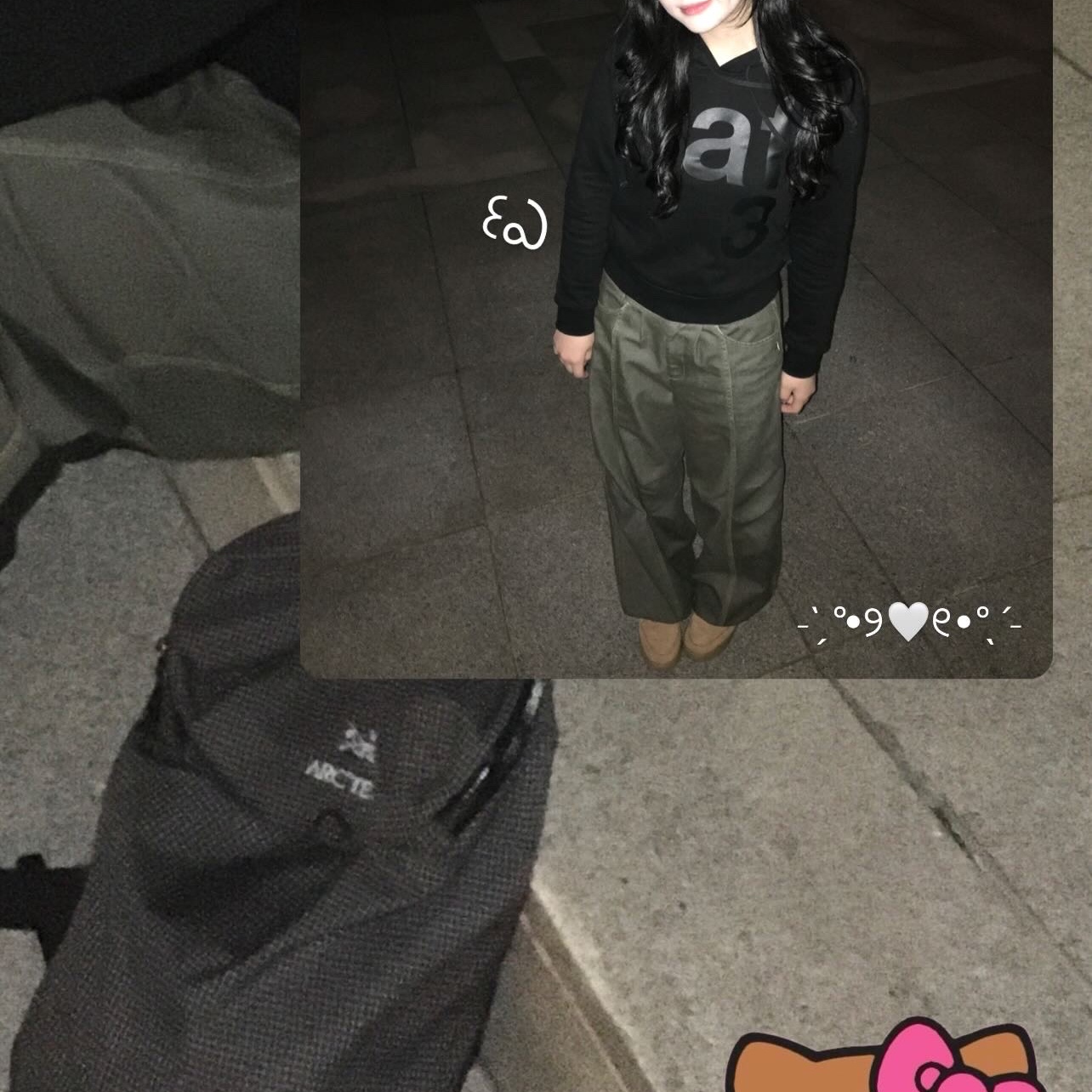 [KREAM 단독] Safarispot Women 1/2 Basic Safari Hoodie Black, Asics Gel-Nimbus 10.1 Violet Quartz Cool Matcha 착용 스타일 - 3