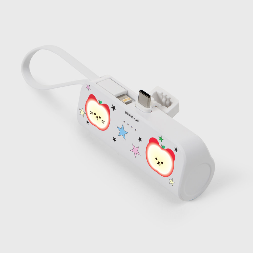 어프어프 애플 치치 코비 도킹 타입 어질러리 배터리 화이트(earpearp Apple Chichi Covy Docking Type Auxiliary Battery White) - 2