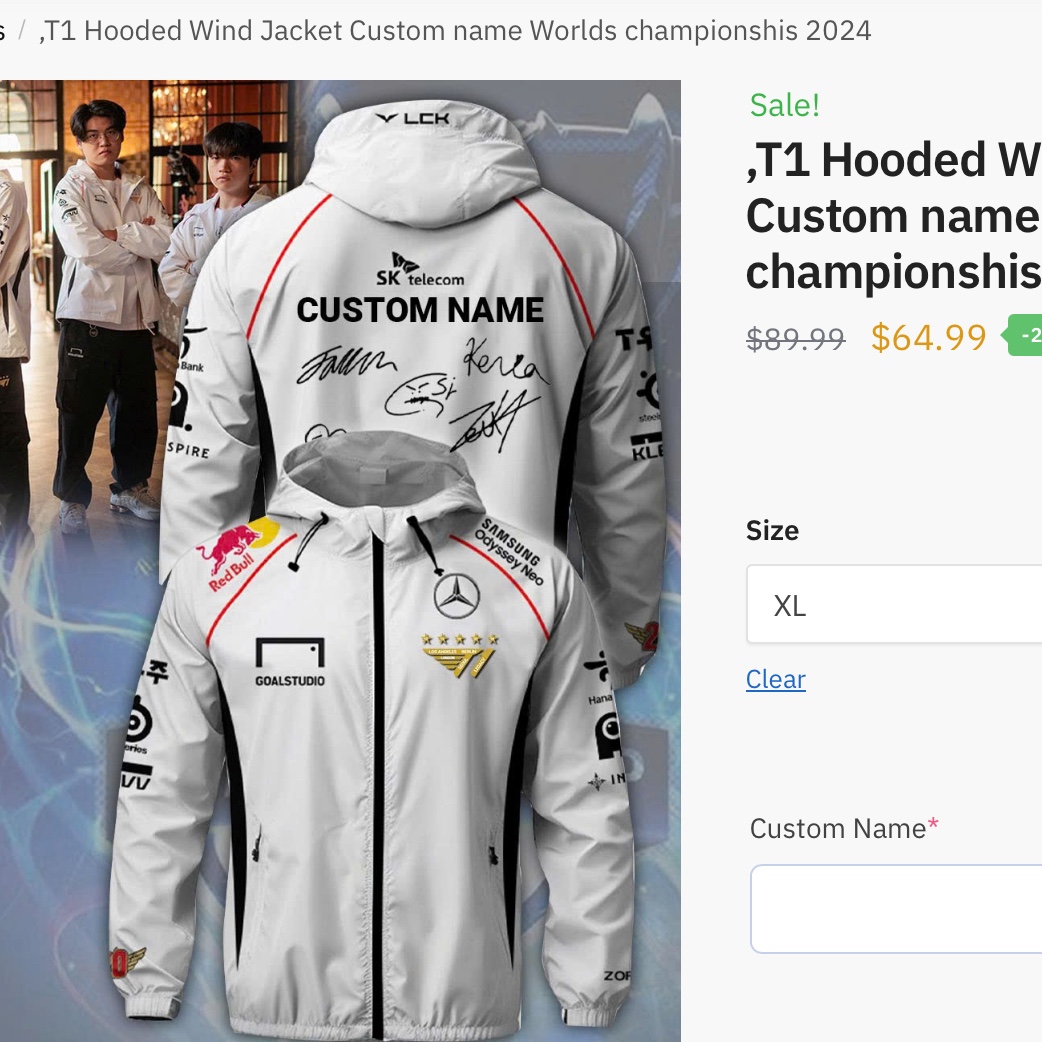T1 2024 Uniform Worlds Jacket White (Non Marking Ver.) 착용 스타일
