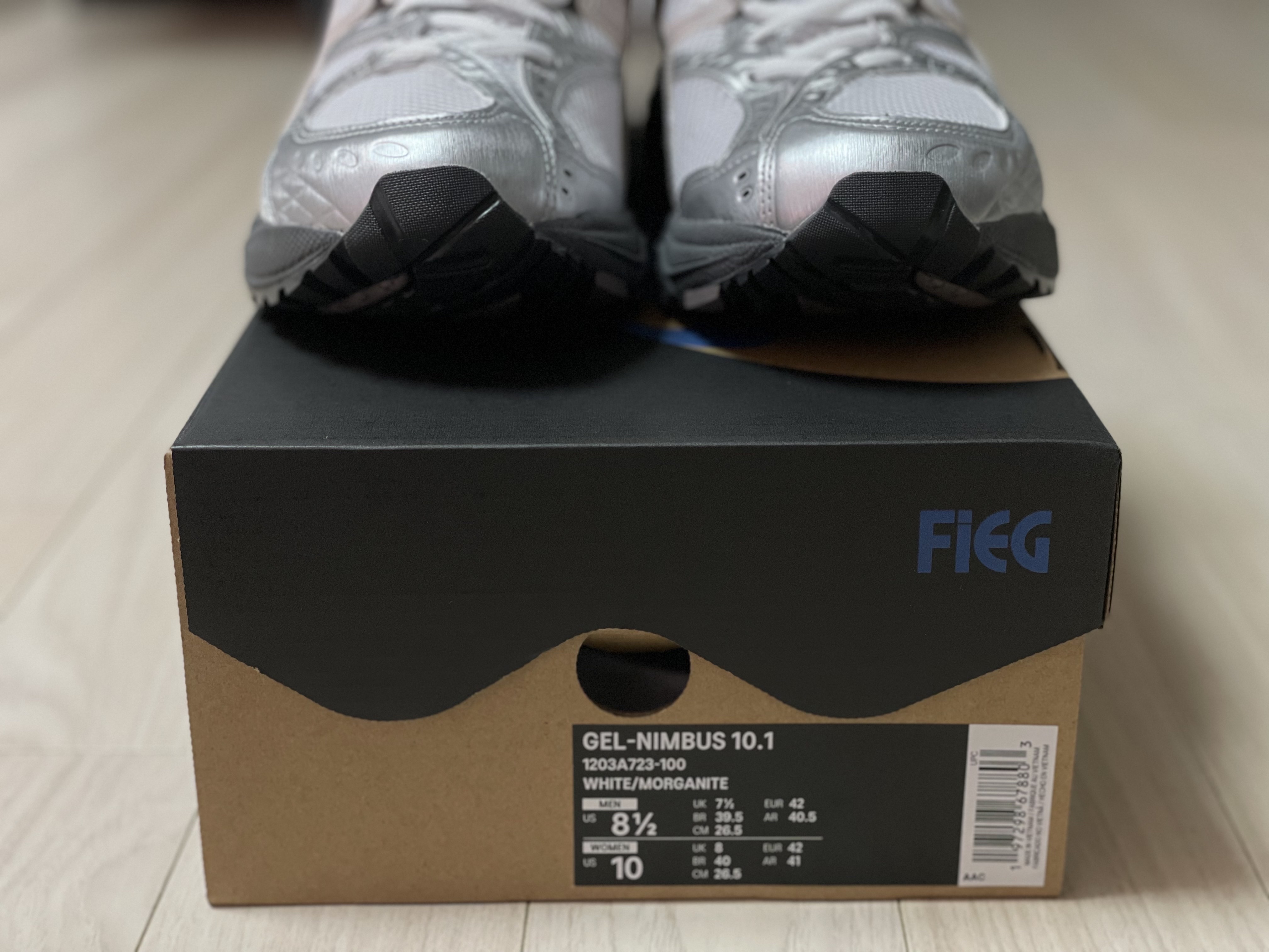 Asics x Ronnie Fieg Gel-Nimbus 10.1 White Morganite 착용 스타일 - 9