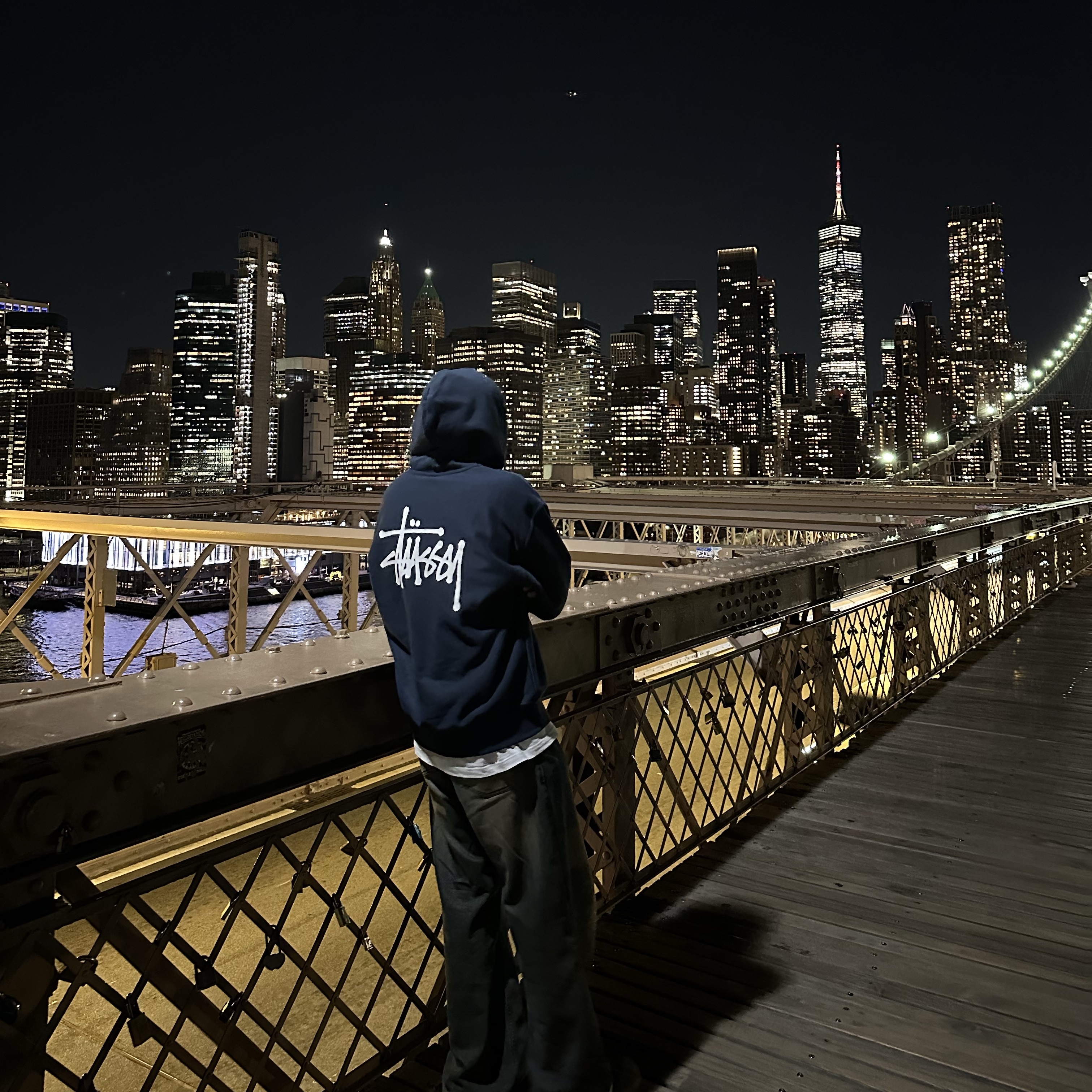 Stussy Basic Stussy Zip Hoodie Navy 2024, 2025 착용 스타일