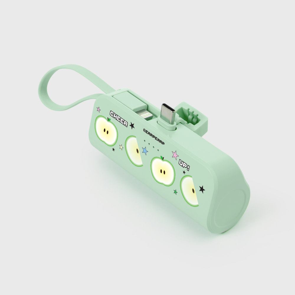 어프어프 그린 애플 도킹 타입 어질러리 배터리 그린(earpearp Green Apple Docking Type Auxiliary Battery Green) - 2