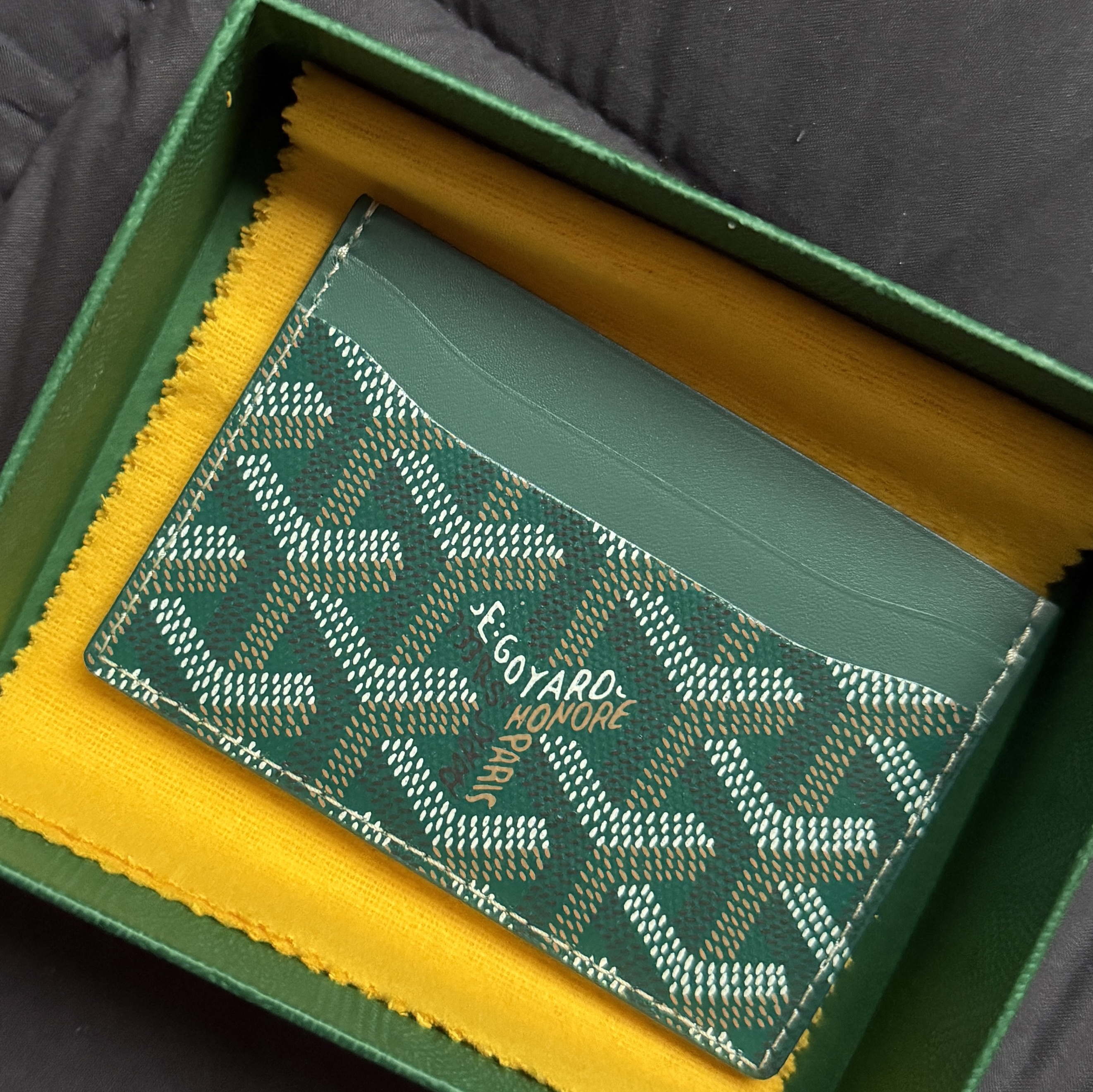 Goyard Saint Sulpice Card Holder Green 착용 스타일