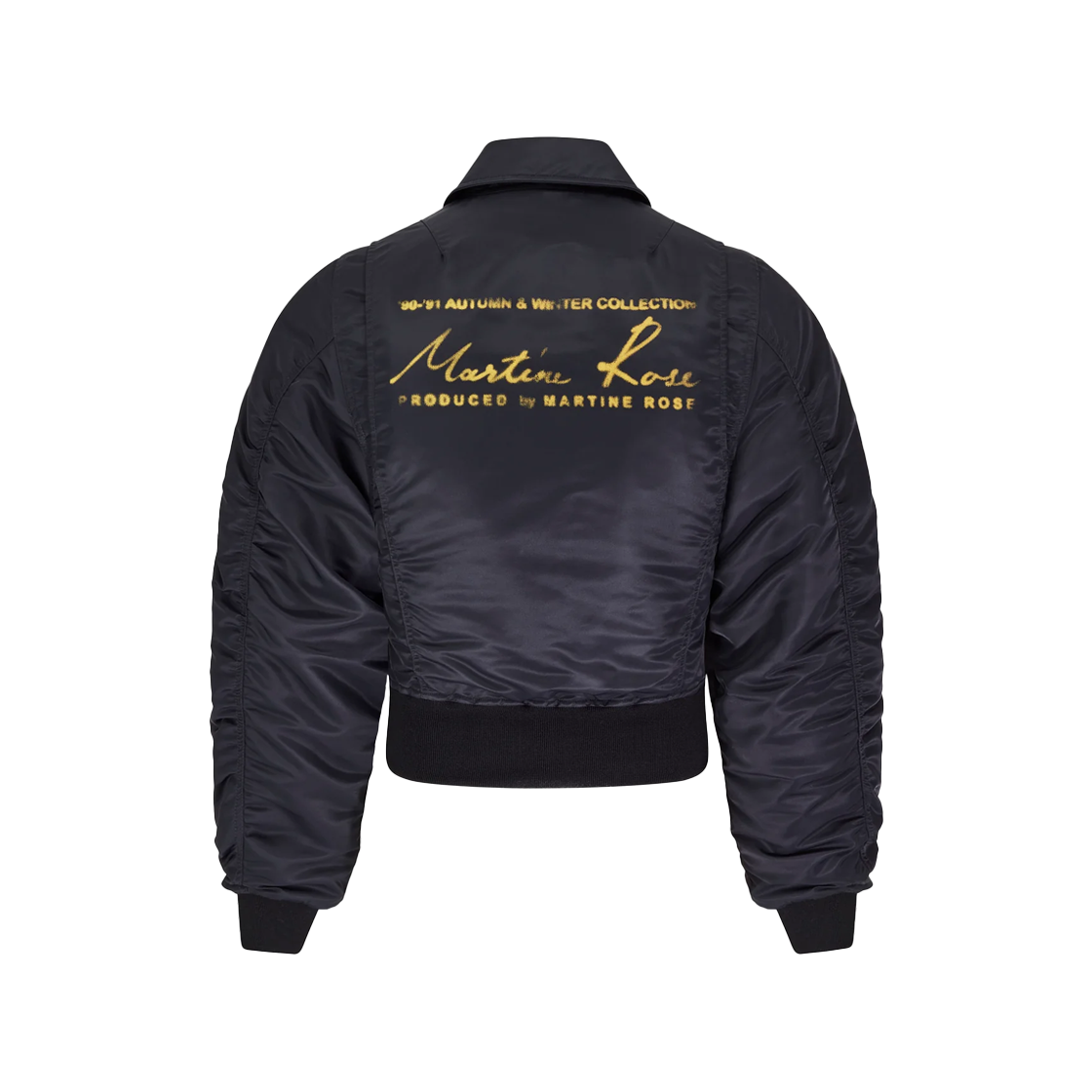 KM4DJABMR16BK Martine Rose Shrunken Bomber Black - 24FW
