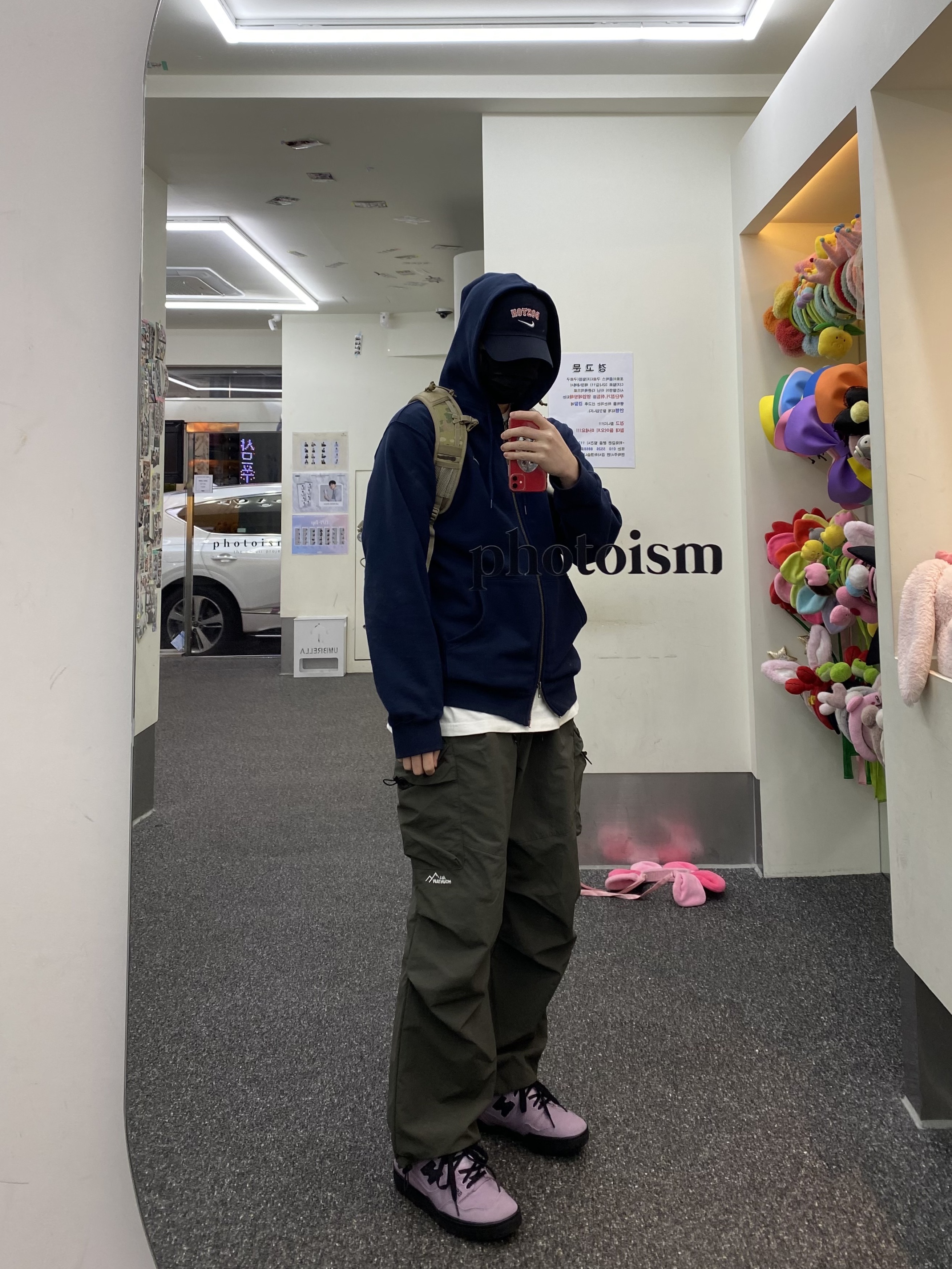 Nike Heritage 86 Wordmark Swoosh MLB Boston Red Sox Adjustable Hat Navy, New Balance x Thisisneverthat 550 Lavender Black 착용 스타일 - 2