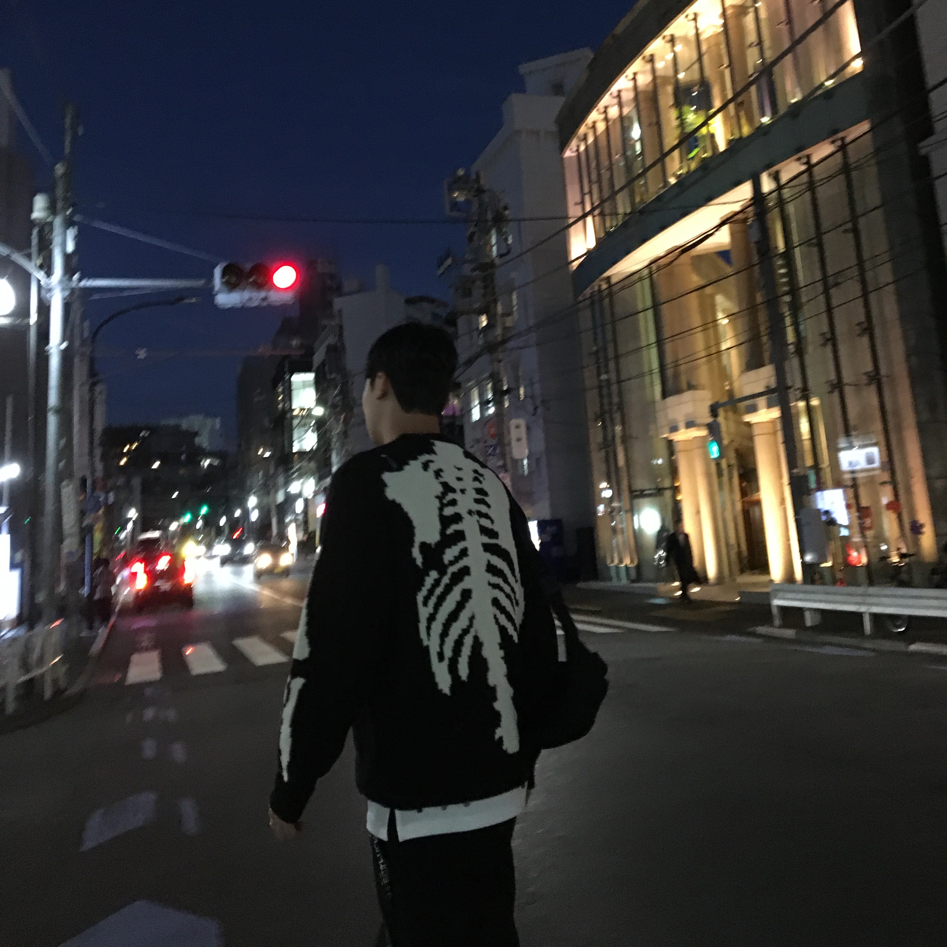 Kapital 5G Cotton Knit Bone Crewneck Sweater Black, Human Made Carabiner 70mm Silver 착용 스타일 - 2
