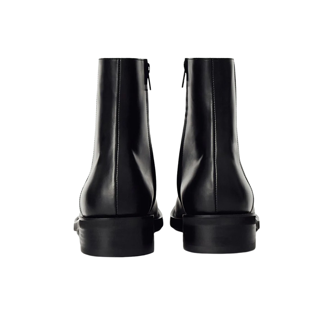 로맨틱 무브 미니멀 스퀘어 토 집업 부츠 블랙(Romantic Move Minimal Square Toe Zip Up Boots Black) - 3