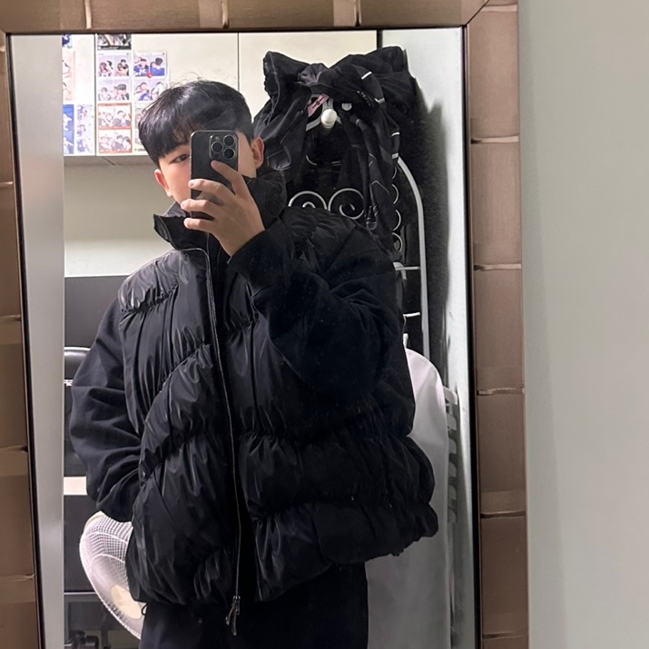 Ader Error Aren Down Vest Noir 착용 스타일