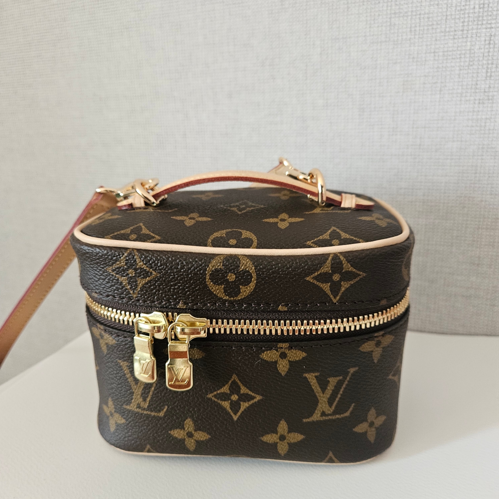 Louis Vuitton Nice Nano Toiletry Pouch Monogram 착용 스타일