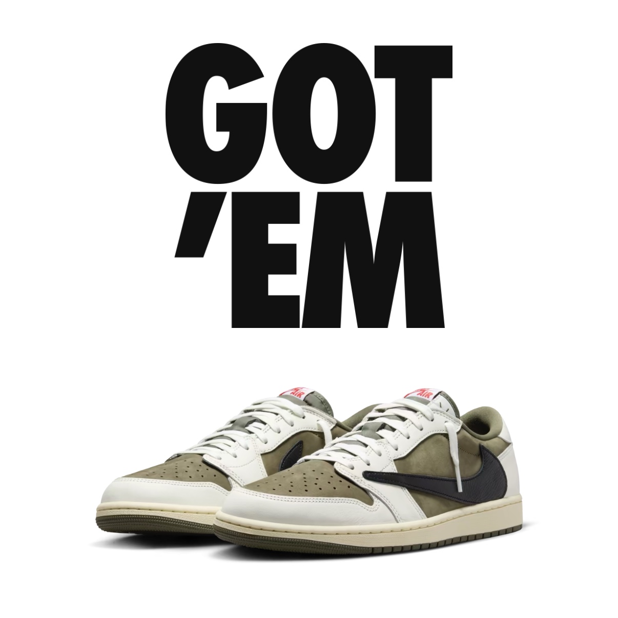 Jordan 1 x Travis Scott Retro Low OG SP Reverse Olive 착용 스타일 - 3