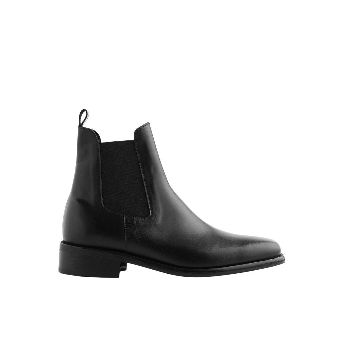 로맨틱 무브 세미 스퀘어토 첼시 부츠 블랙(Romantic Move Semi Square Toe Chelsea Boots Black)