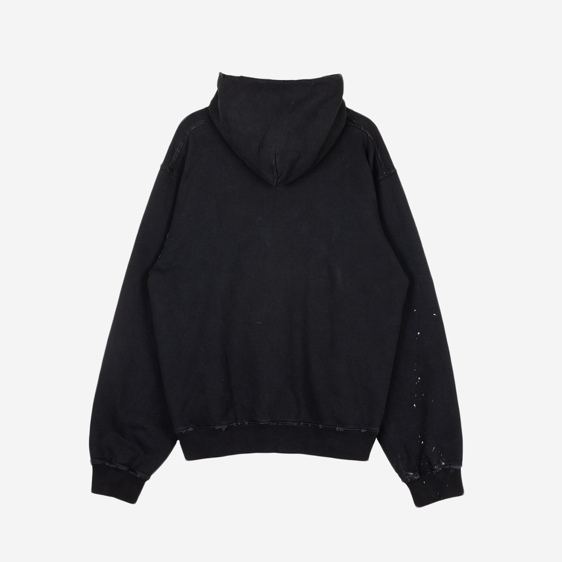 게더레이지 컷 데미지 워싱 후드 집업 블랙(Gatherlazy Cut Damage Washing Hoodie Zip Up Black) - 2