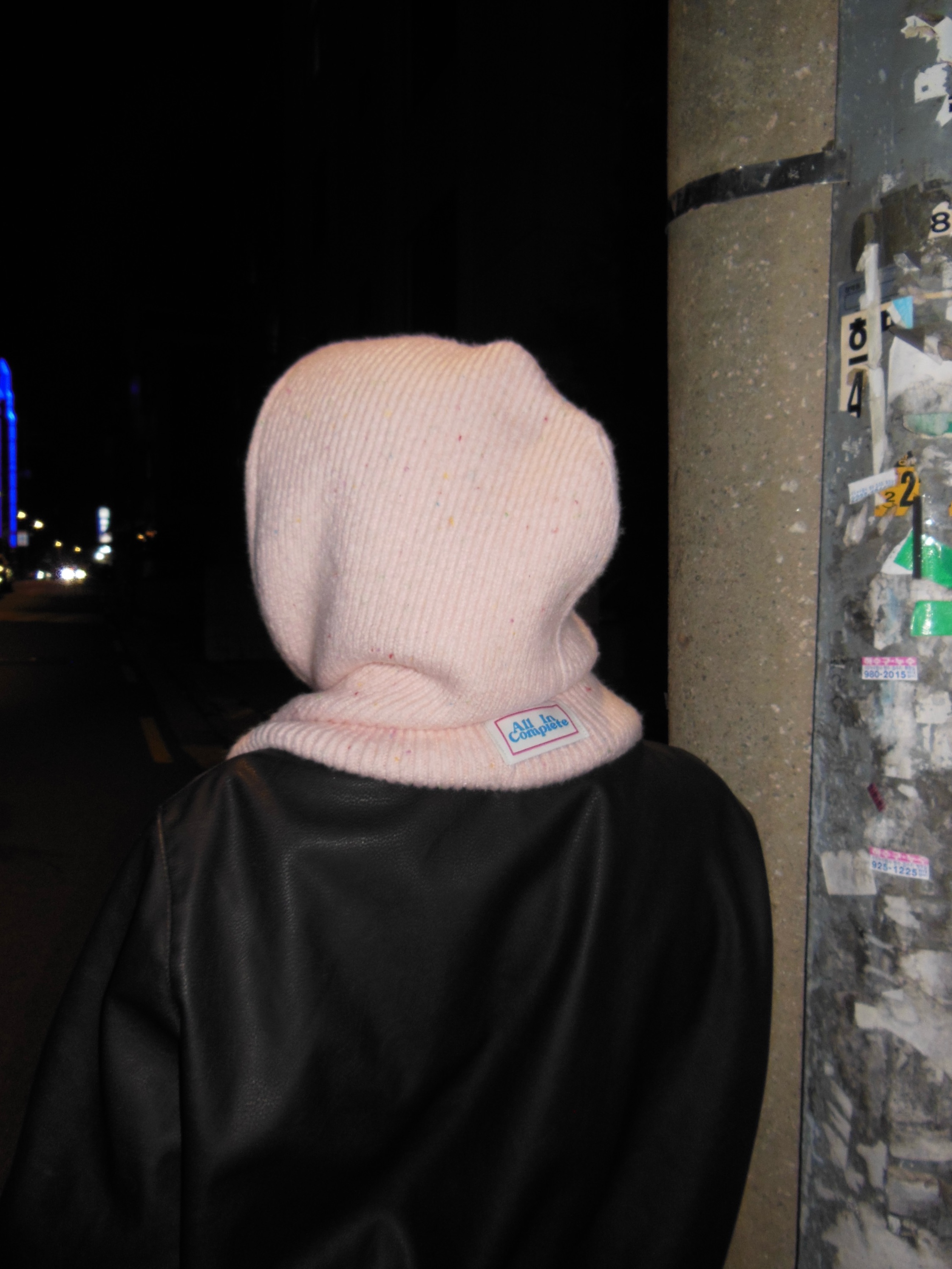 Allincomplete Double String Dot Balaclava Pink 착용 스타일 - 4