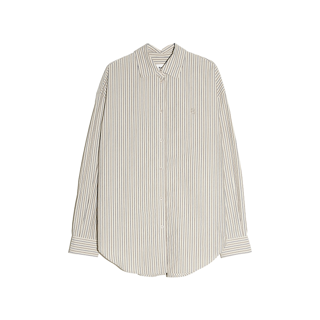 엔오르 우먼 클래식 스트라이프 셔츠 프롬 재팬 아이보리