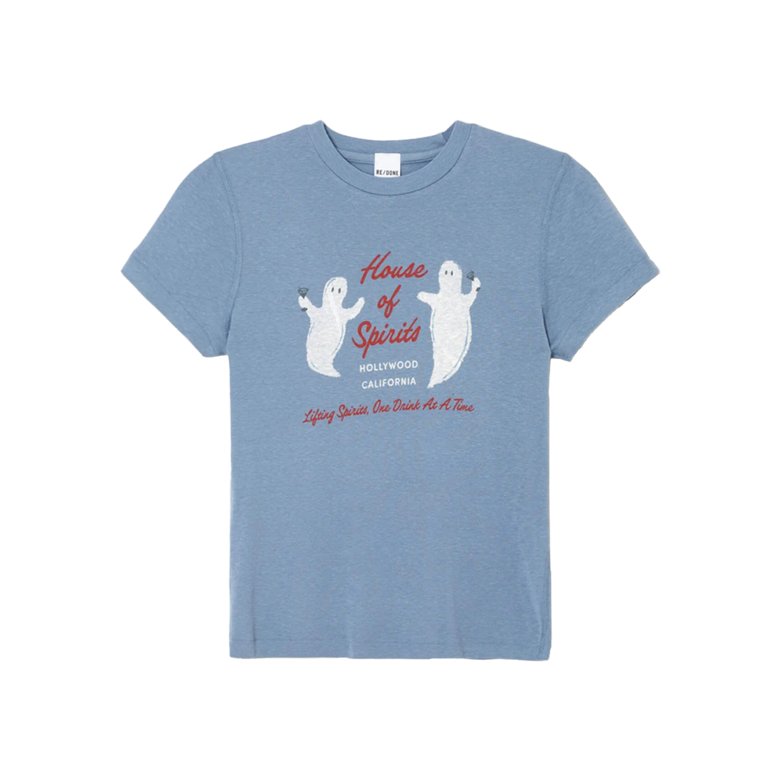 리던 우먼 90s 베이비 티 하우스 오브 스피릿츠 스톤 블루 - 24FW(Re/Done Women 90s Baby Tee House Of Spirits Stone Blue - 24FW)