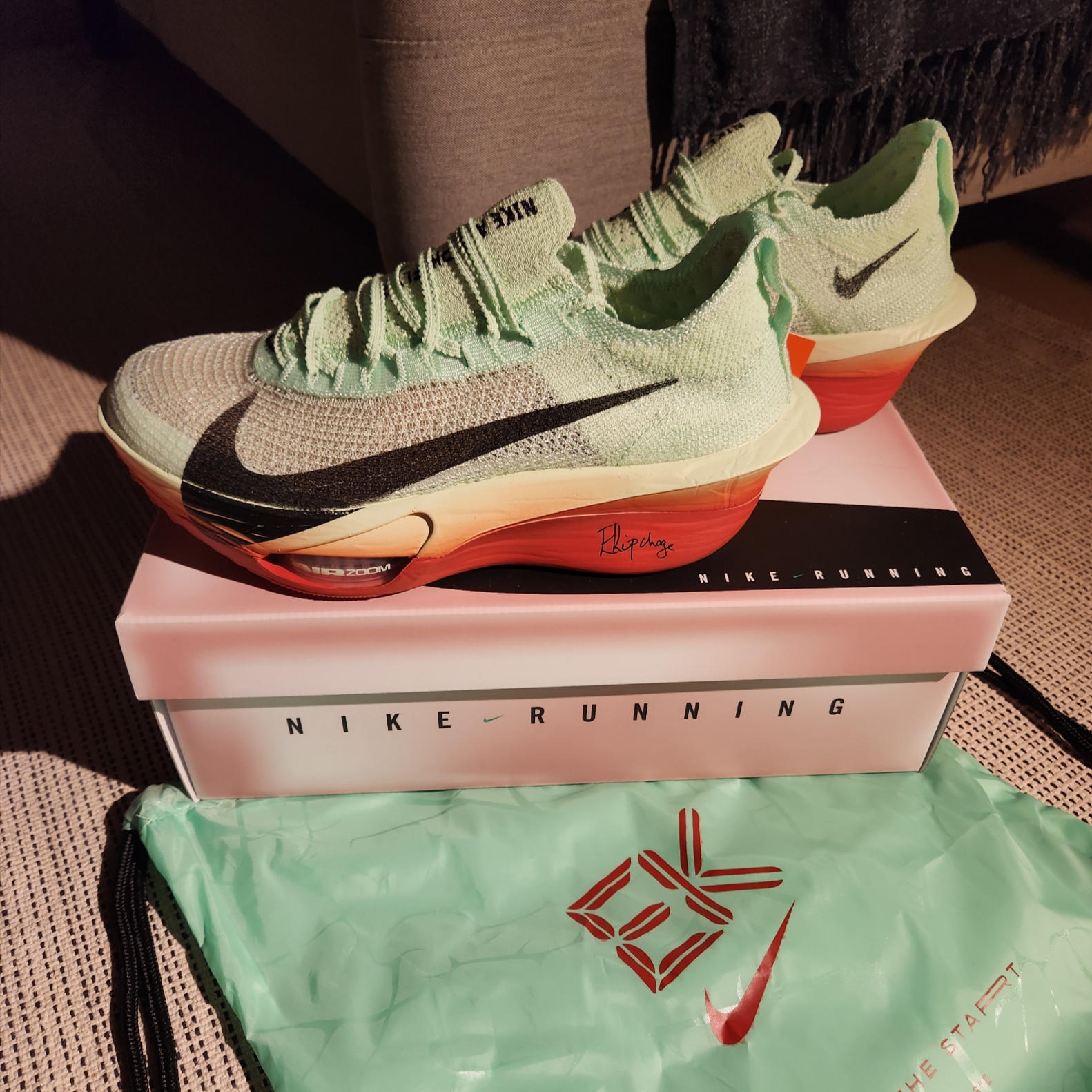 Nike Air Zoom Alphafly Next% 3 Eliud Kipchoge 착용 스타일