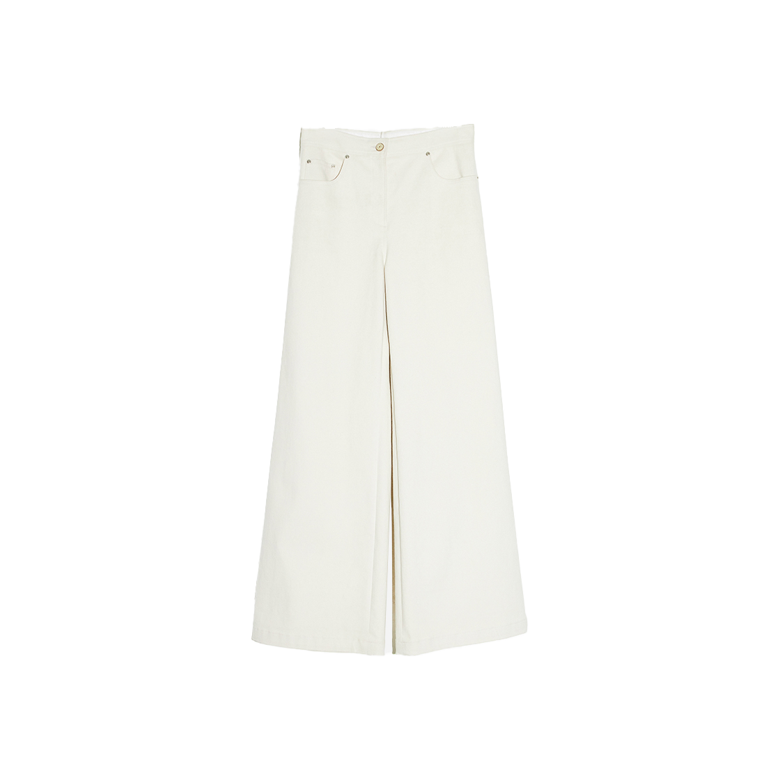 BDFWPT003CR En Or Women Bizo Detail Flare Pants Cream