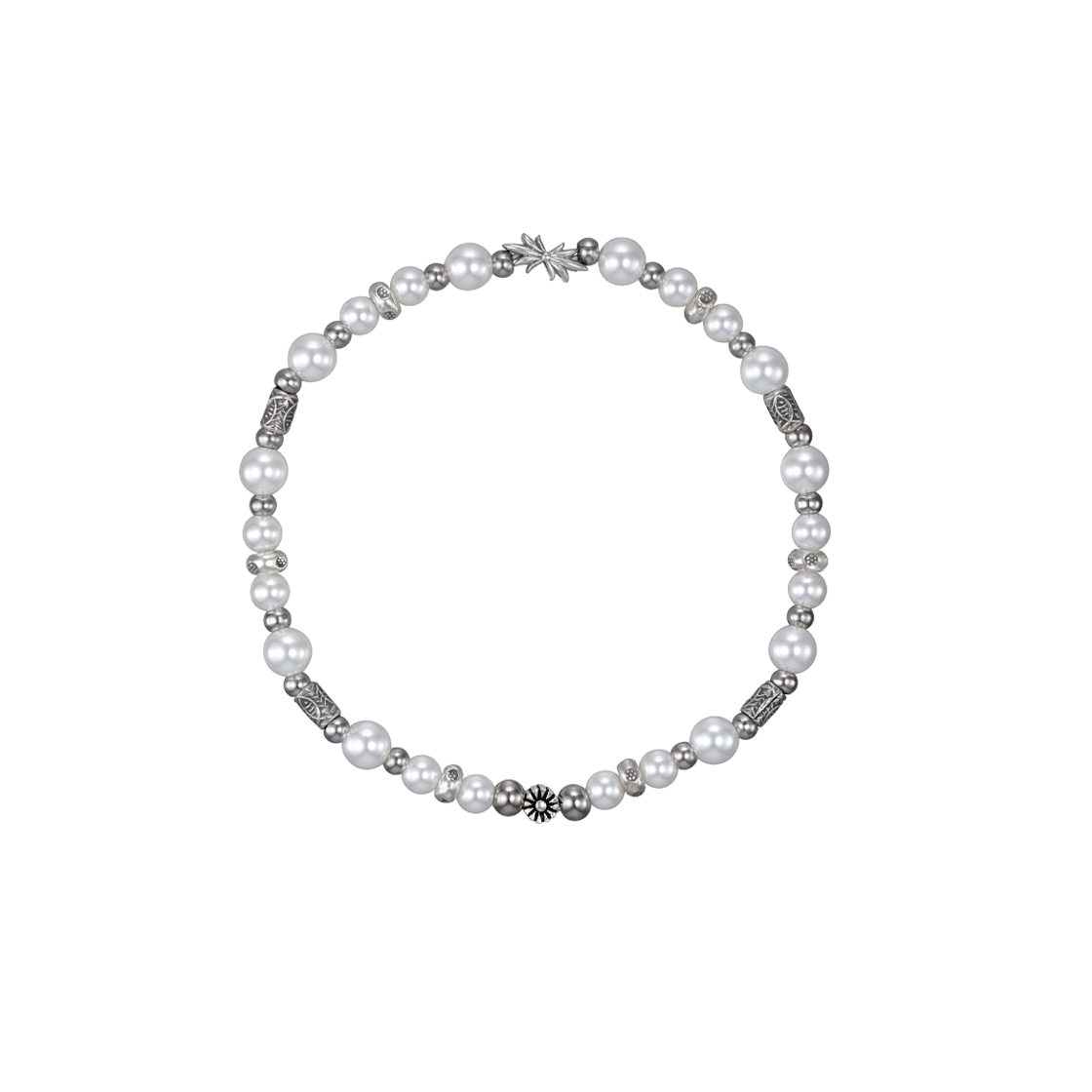 스쿠도 스노우 화이트 아이스 펄 비즈 브레이슬릿(Scudo Snow White Ice Pearl Beads Bracelet)
