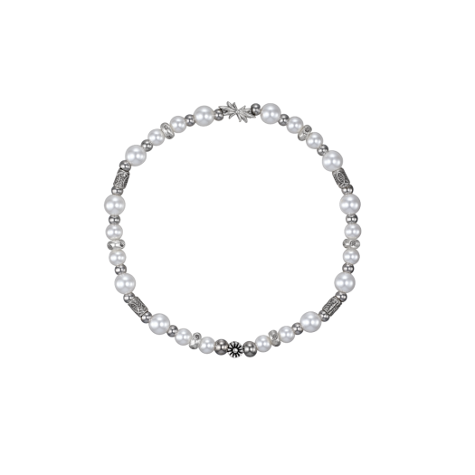 SBN.0523S2B Scudo Snow White Ice Pearl Beads Bracelet
