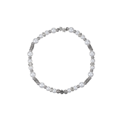 Scudo Snow White Ice Pearl Beads Bracelet