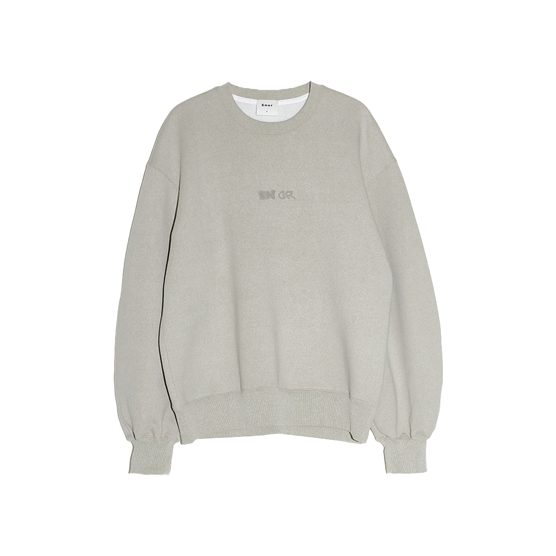 엔오르 우먼 플로잉 로고 스웨트셔츠 라이트 그레이