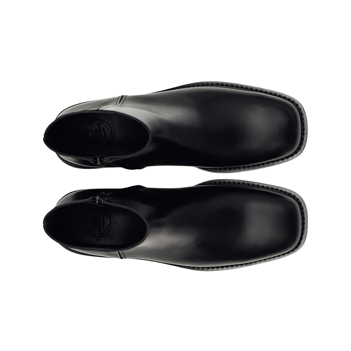 로맨틱 무브 미니멀 스퀘어 토 집업 부츠 블랙(Romantic Move Minimal Square Toe Zip Up Boots Black) - 2