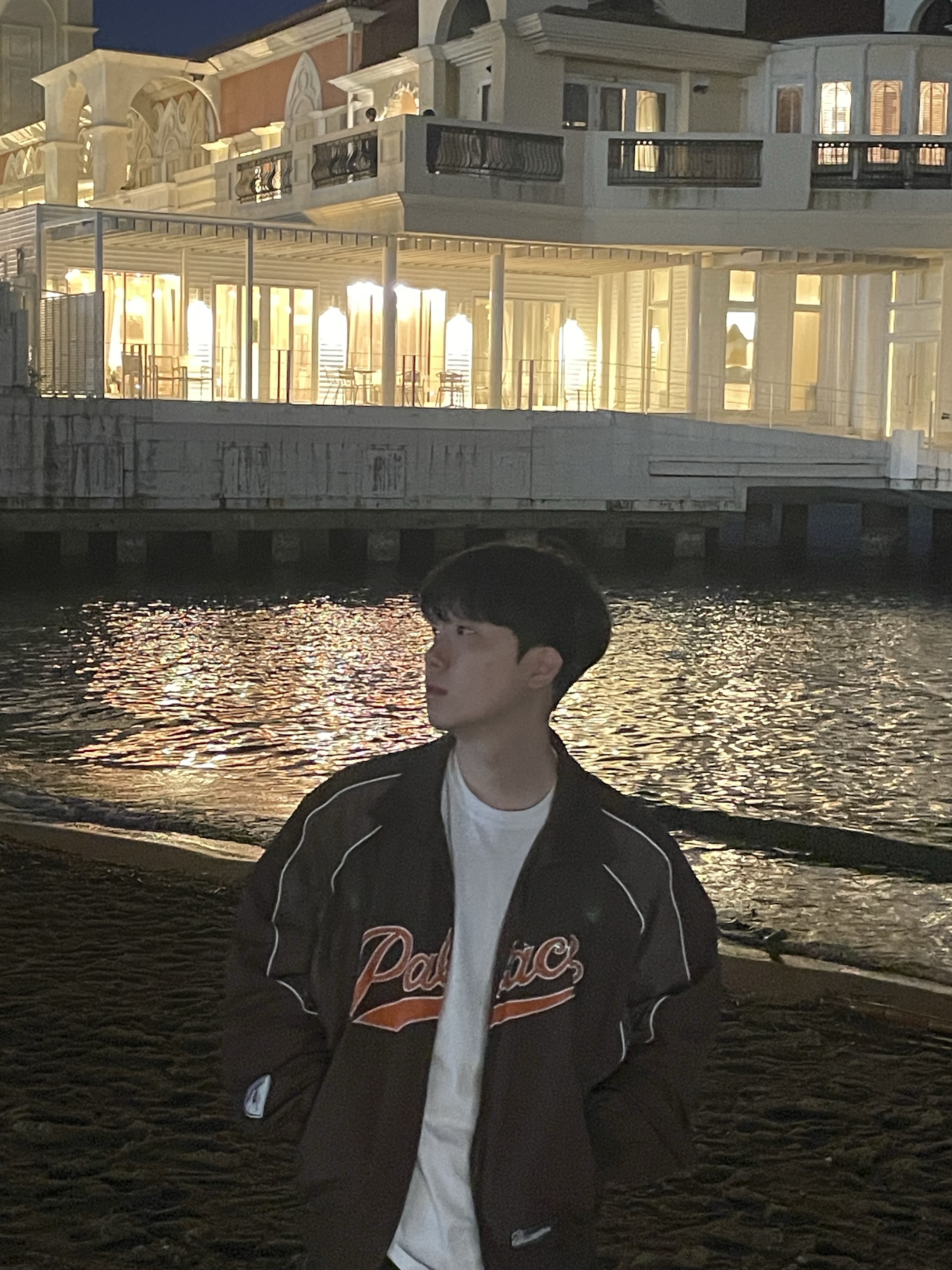 Palace Sport Mit Script Jacket Brown - 22FW 착용 스타일