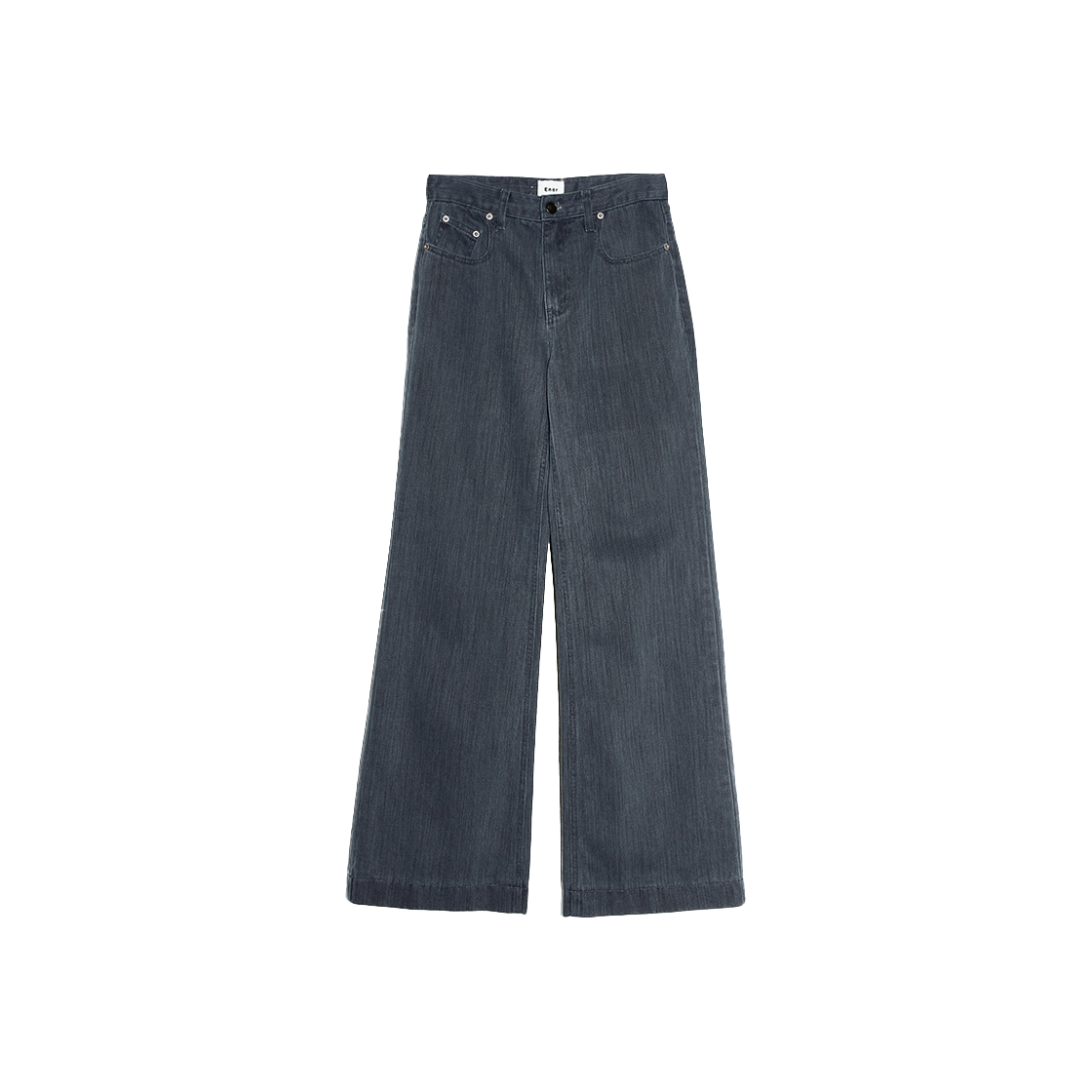 엔오르 우먼 세미 와이드 하이라이즈 데님 팬츠 다크 그레이(Enor Women Semi Wide High-Rise Denim Pants Dark Grey)