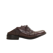 Yase Wooden Horsehide Derby Shoes Brown