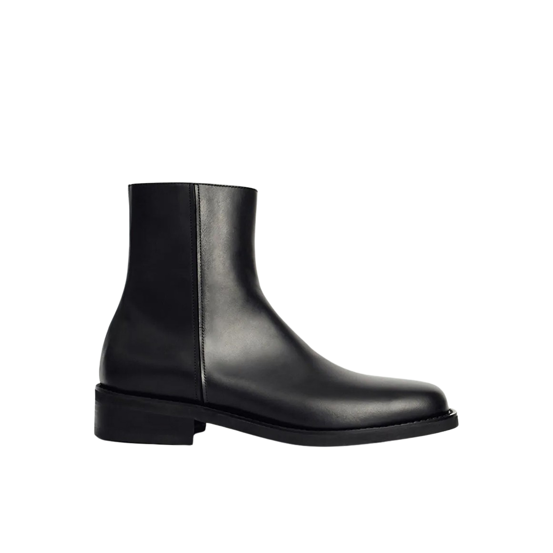 로맨틱 무브 미니멀 스퀘어 토 집업 부츠 블랙(Romantic Move Minimal Square Toe Zip Up Boots Black)