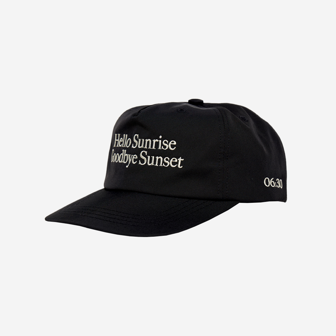 헬로 선라이즈 클래식 타이포 릴렉스 핏 5패널 캡 블랙(Hello Sunrise Classic Typo Relaxed Fit 5panel Cap Black) - 2