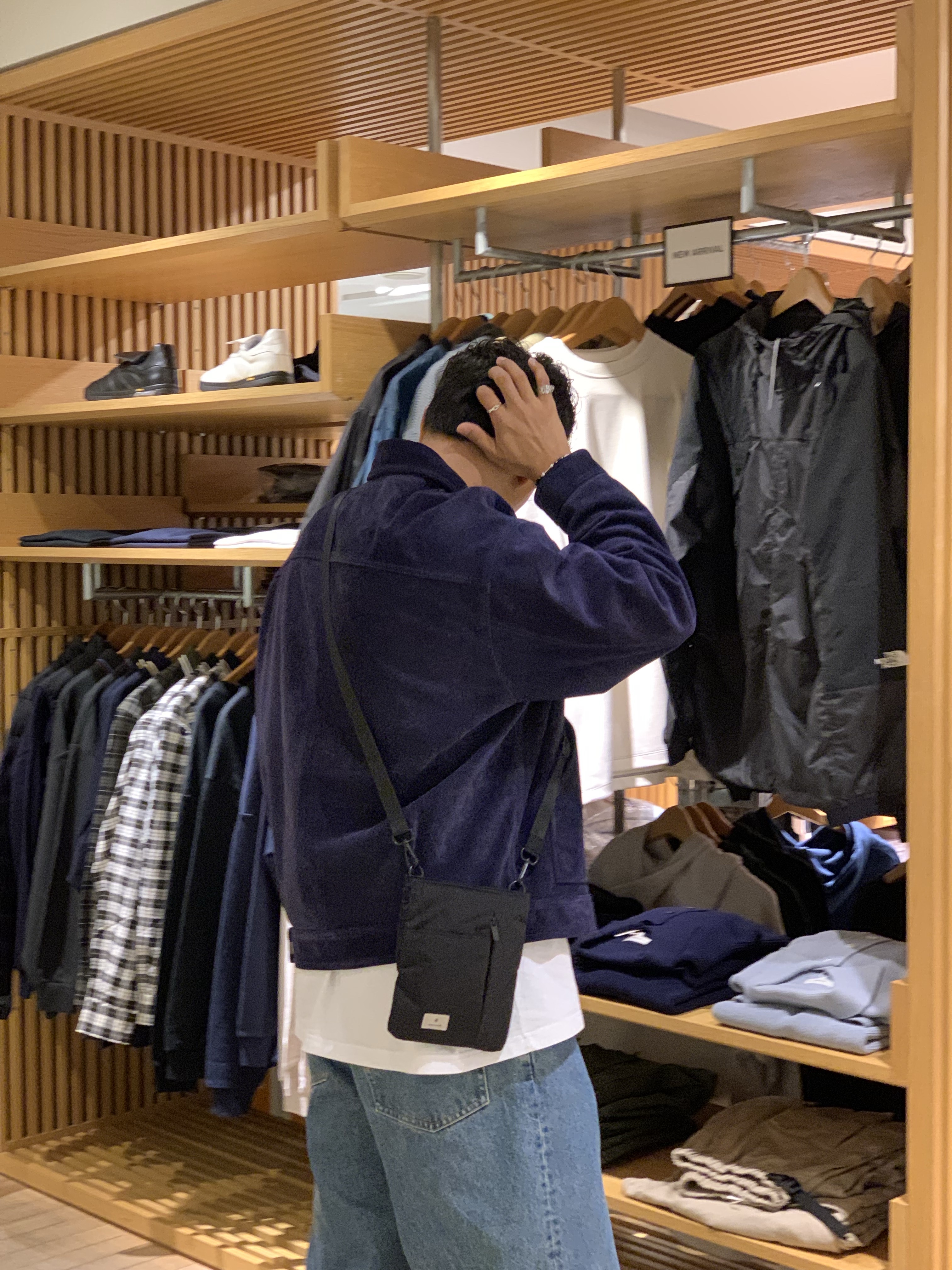 Supreme Suede Work Jacket Blue - 24FW 착용 스타일 - 2