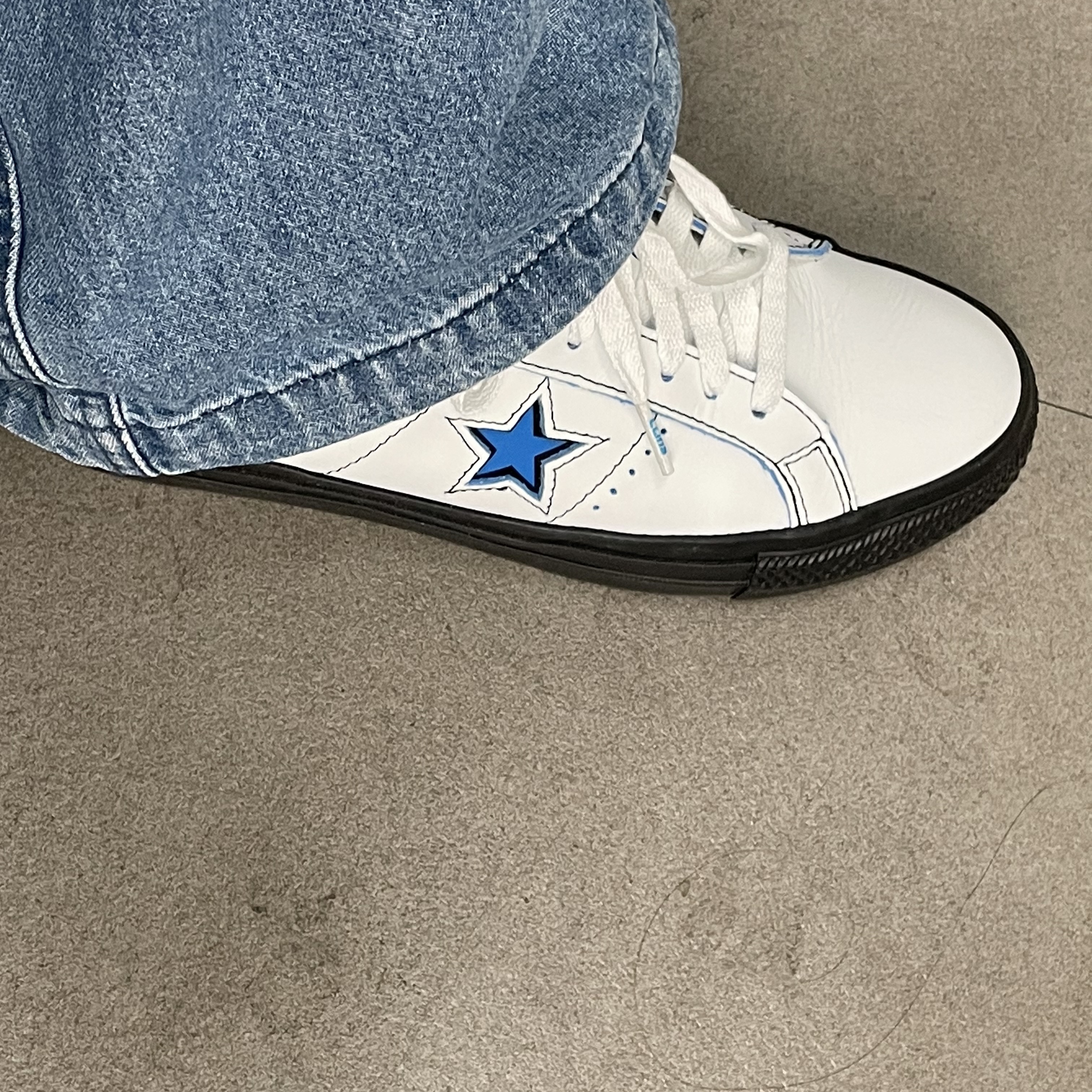Converse Eddie Cernicky One Star Pro Ox Kinetic Blue 착용 스타일 - 2