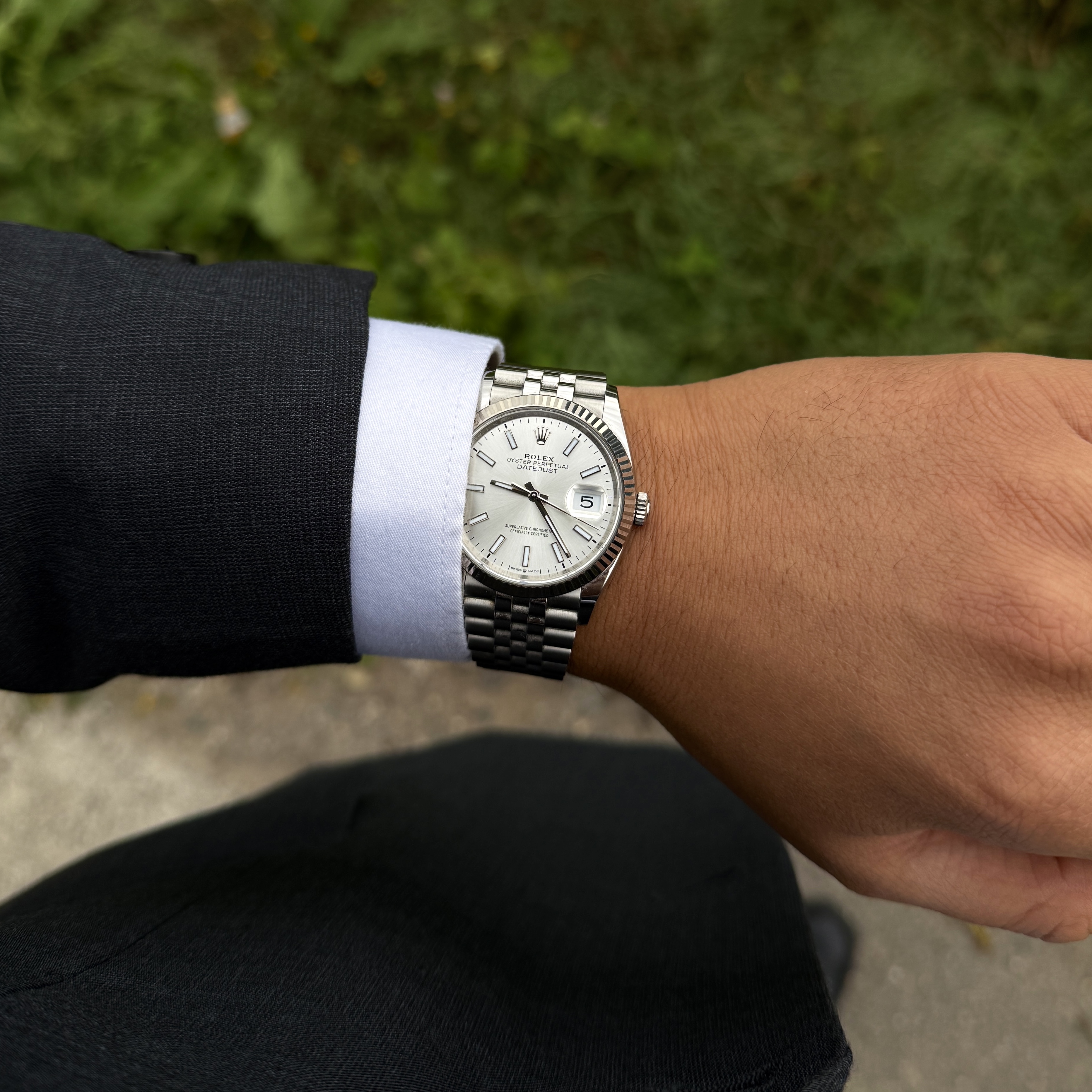 Rolex Datejust 36mm 126234 Silver Jubilee 착용 스타일