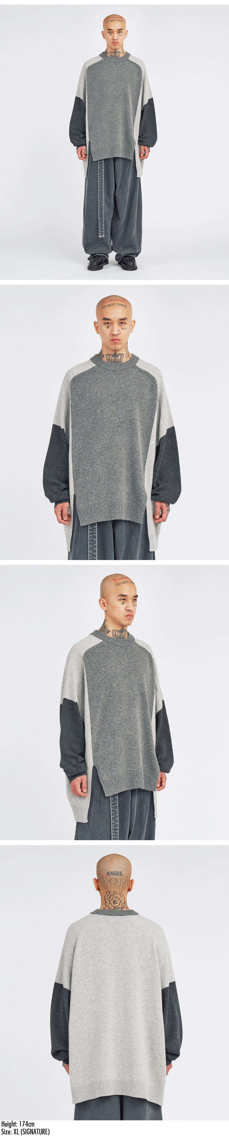 【AJOBYAJO】Tri Color Mixed Sweater