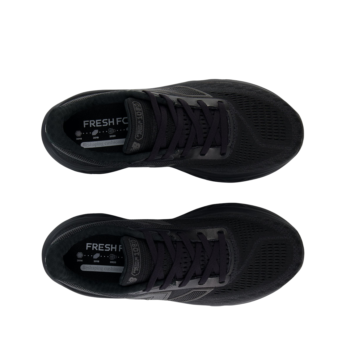 (W) 뉴발란스 프레쉬 폼 X 1080v14 블랙 블랙 메탈릭 - B 스탠다드((W) New Balance Fresh Foam X 1080v14 Black Black Metallic - B Standard) - 2