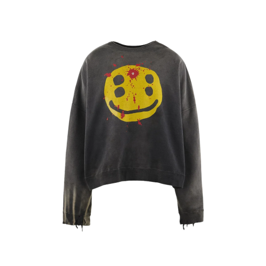 Saint Mxxxxxx x Cactus Plant Flea Market Smile Sweatshirt Black - 24AW