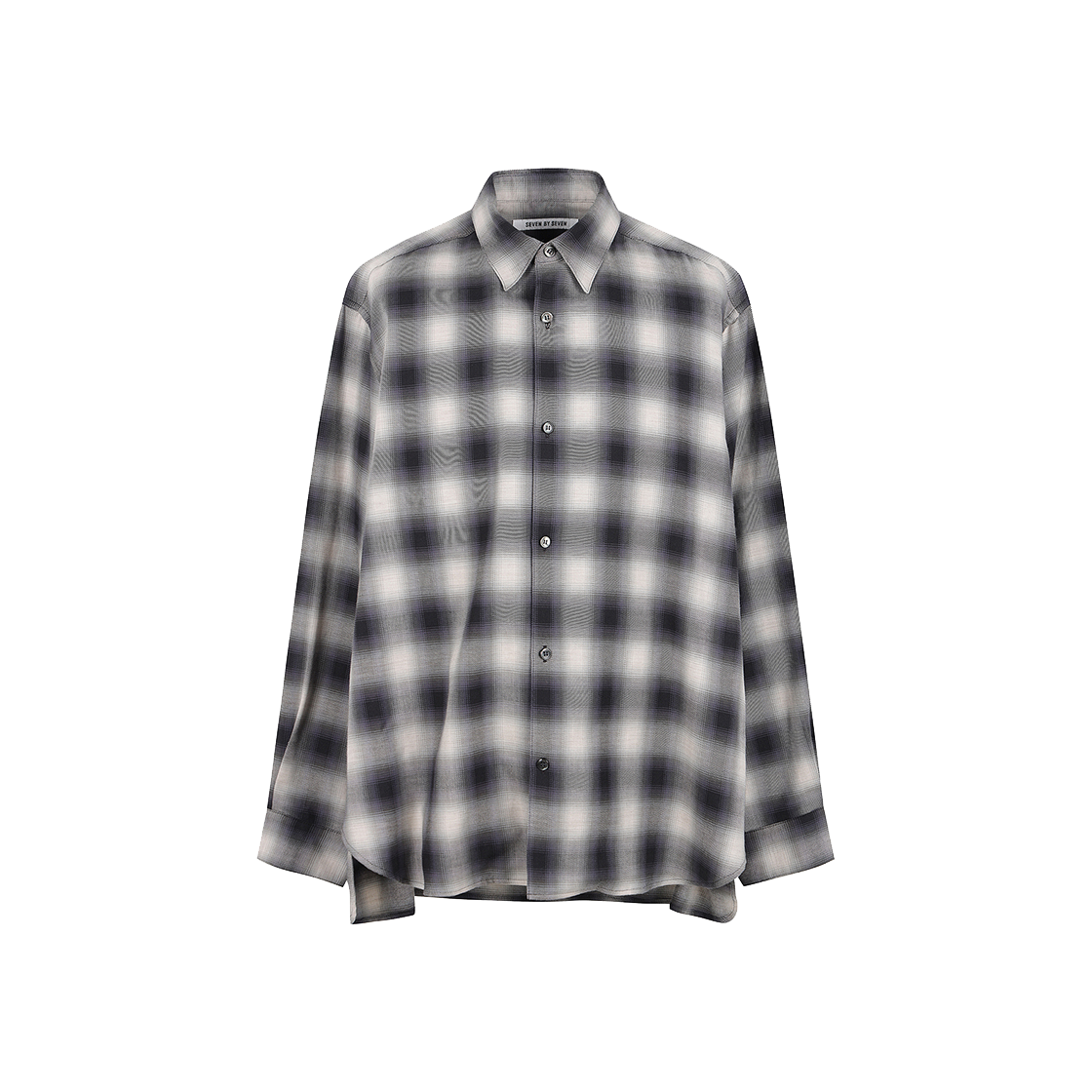 세븐바이세븐 옴브레 체크 사이드 슬릿 셔츠 체크 - 24FW(Seven By Seven Ombre Check Side Slit Shirts Check - 24FW)
