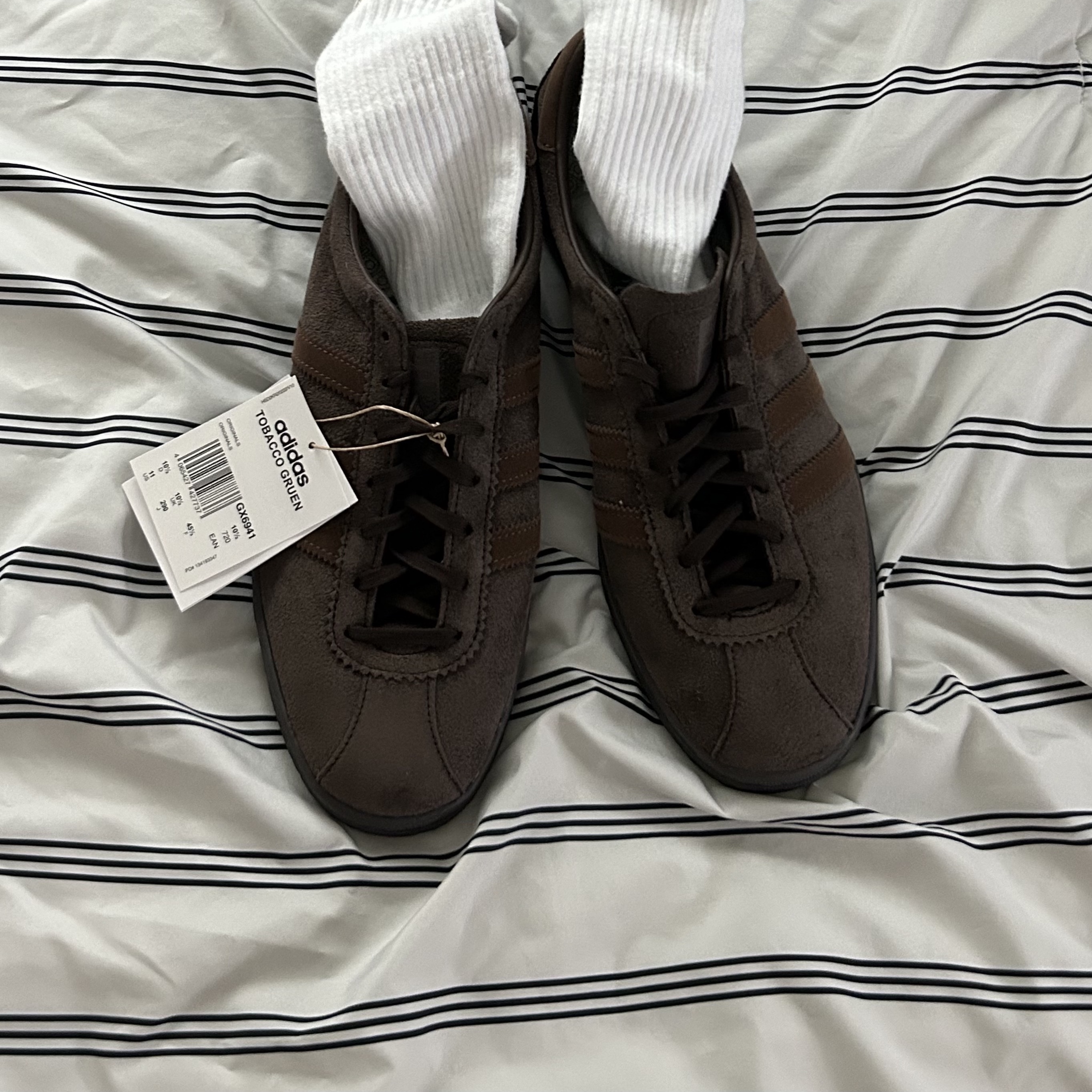 Adidas Tobacco Gruen Dark Brown 착용 스타일 - 1