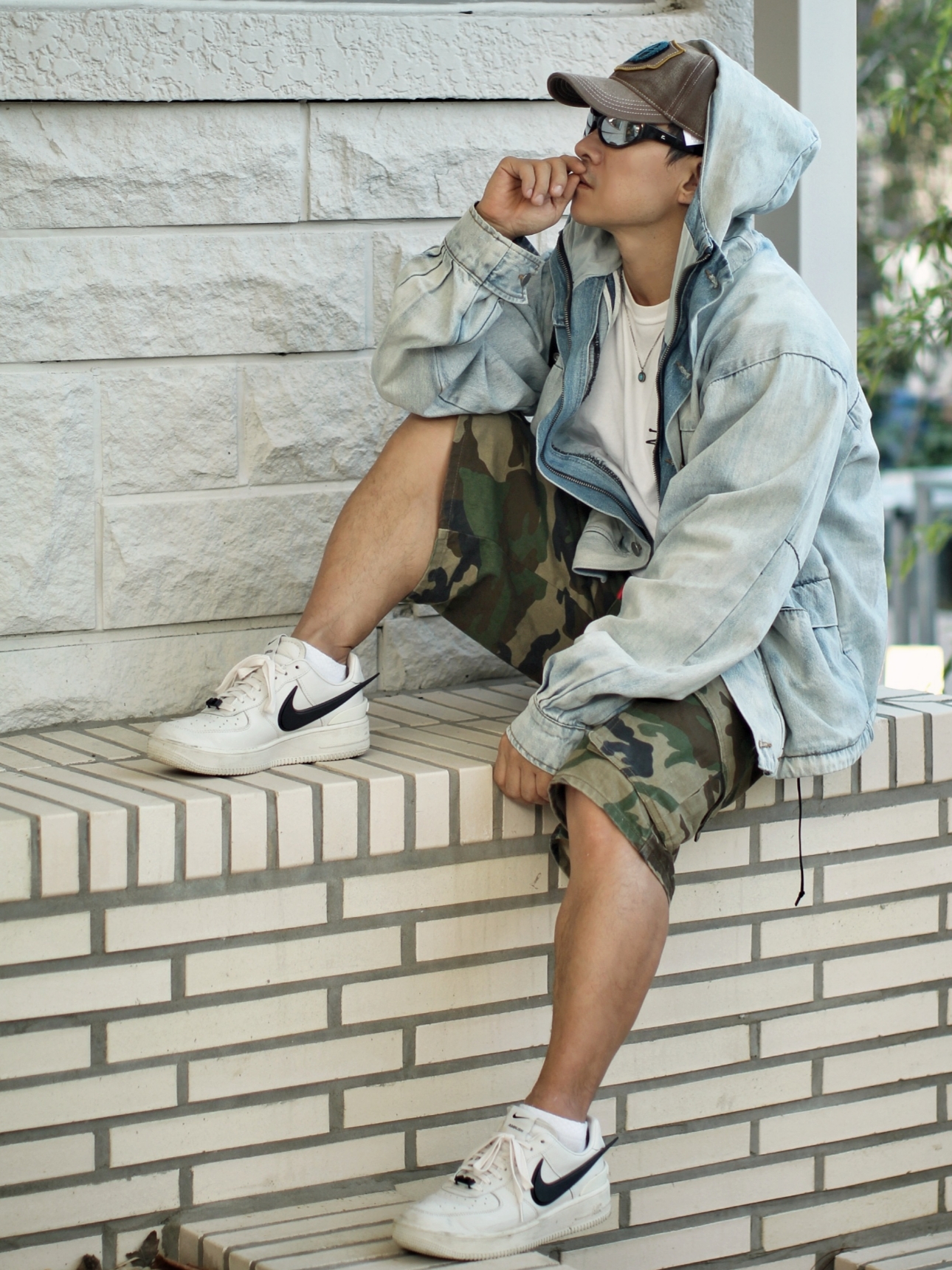 Diesel C-Vars Terry Patch Baseball Cap Light Brown, Nike x Ambush Air Force 1 Low SP Phantom 착용 스타일 - 3