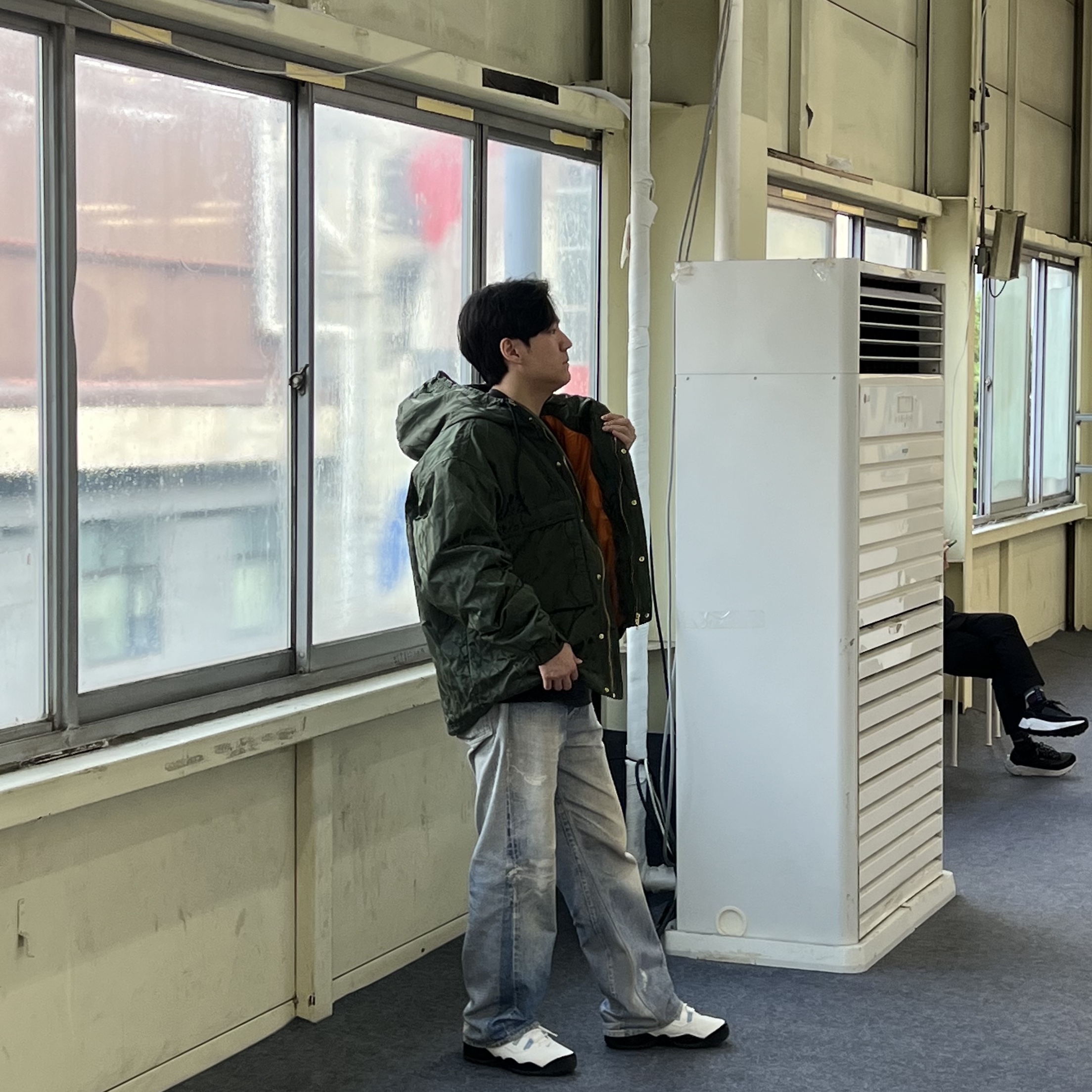 Palace x Porter Jacket Olive - 24FW, Our Legacy Third Cut Digital Denim Print 착용 스타일 - 2