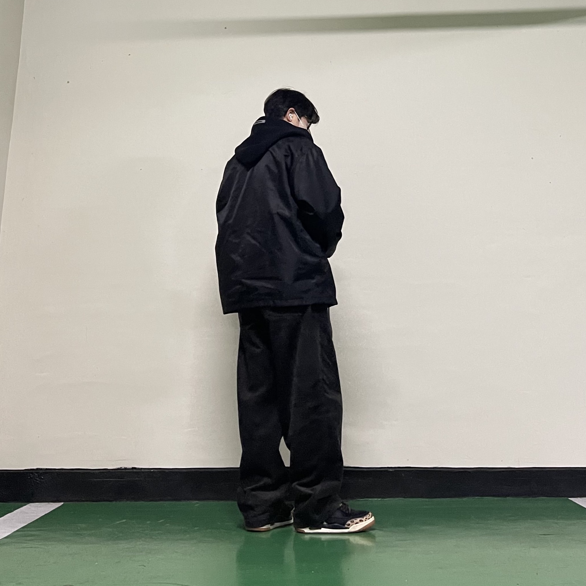 Essentials Knit Hoodie Black - 20FW, Jordan 3 Retro SE Animal Instinct 착용 스타일 - 3