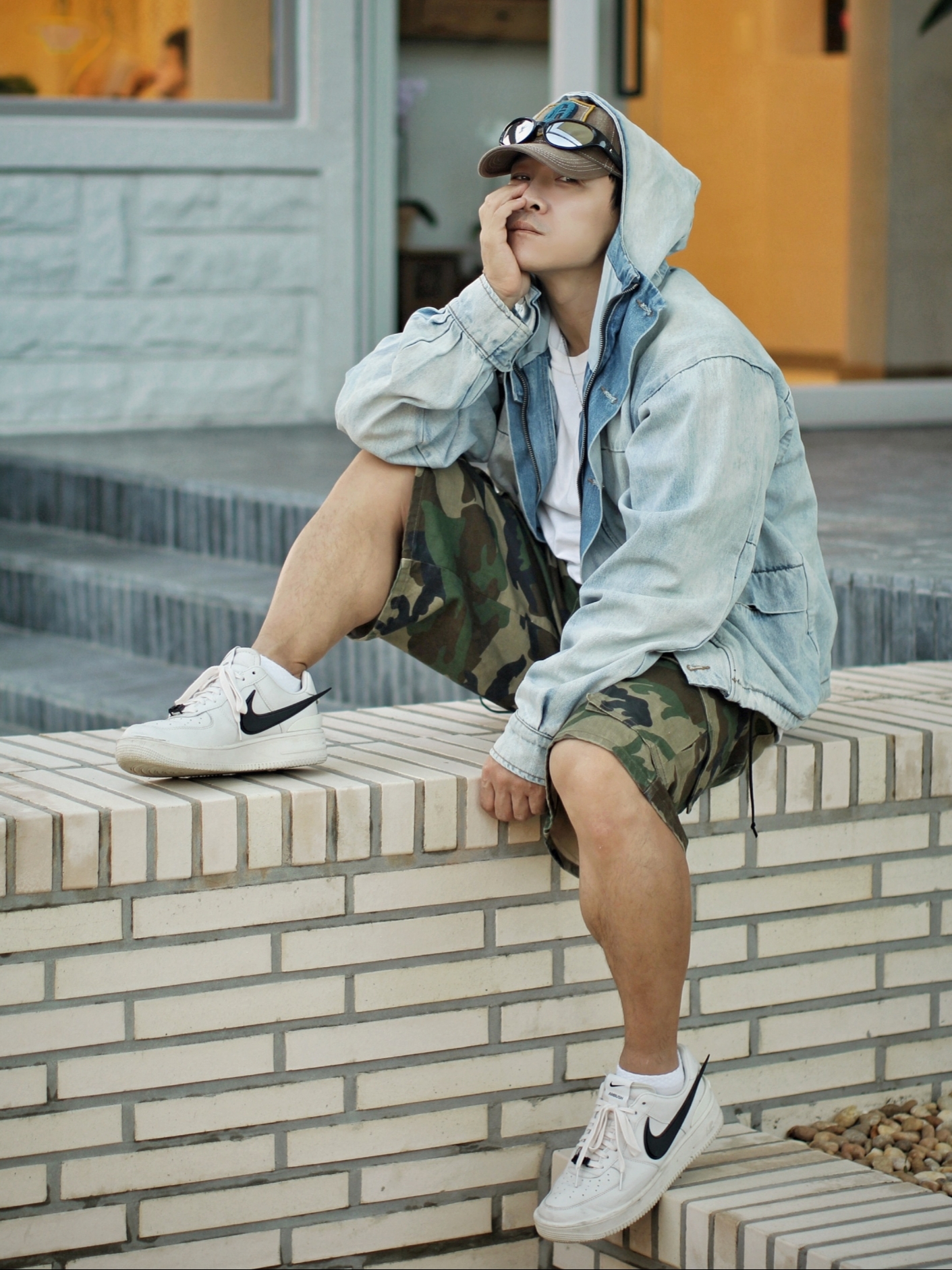 Diesel C-Vars Terry Patch Baseball Cap Light Brown, Nike x Ambush Air Force 1 Low SP Phantom 착용 스타일 - 1