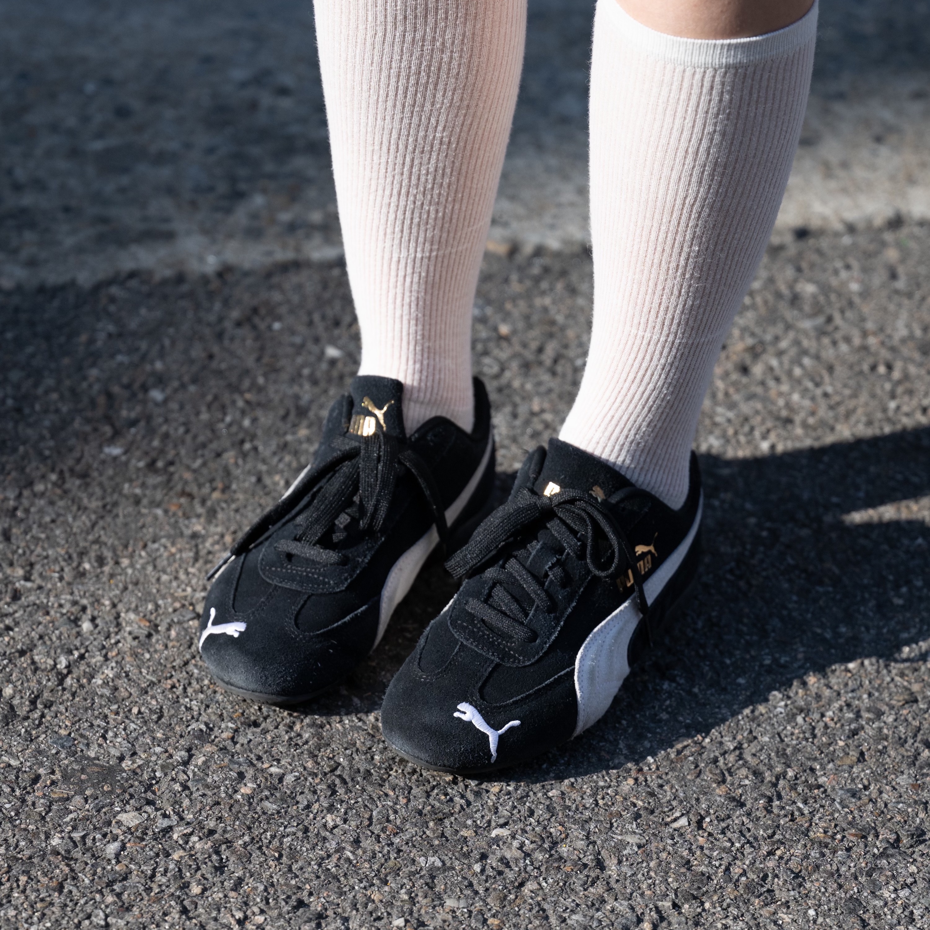 Puma Speedcat OG Black White 착용 스타일